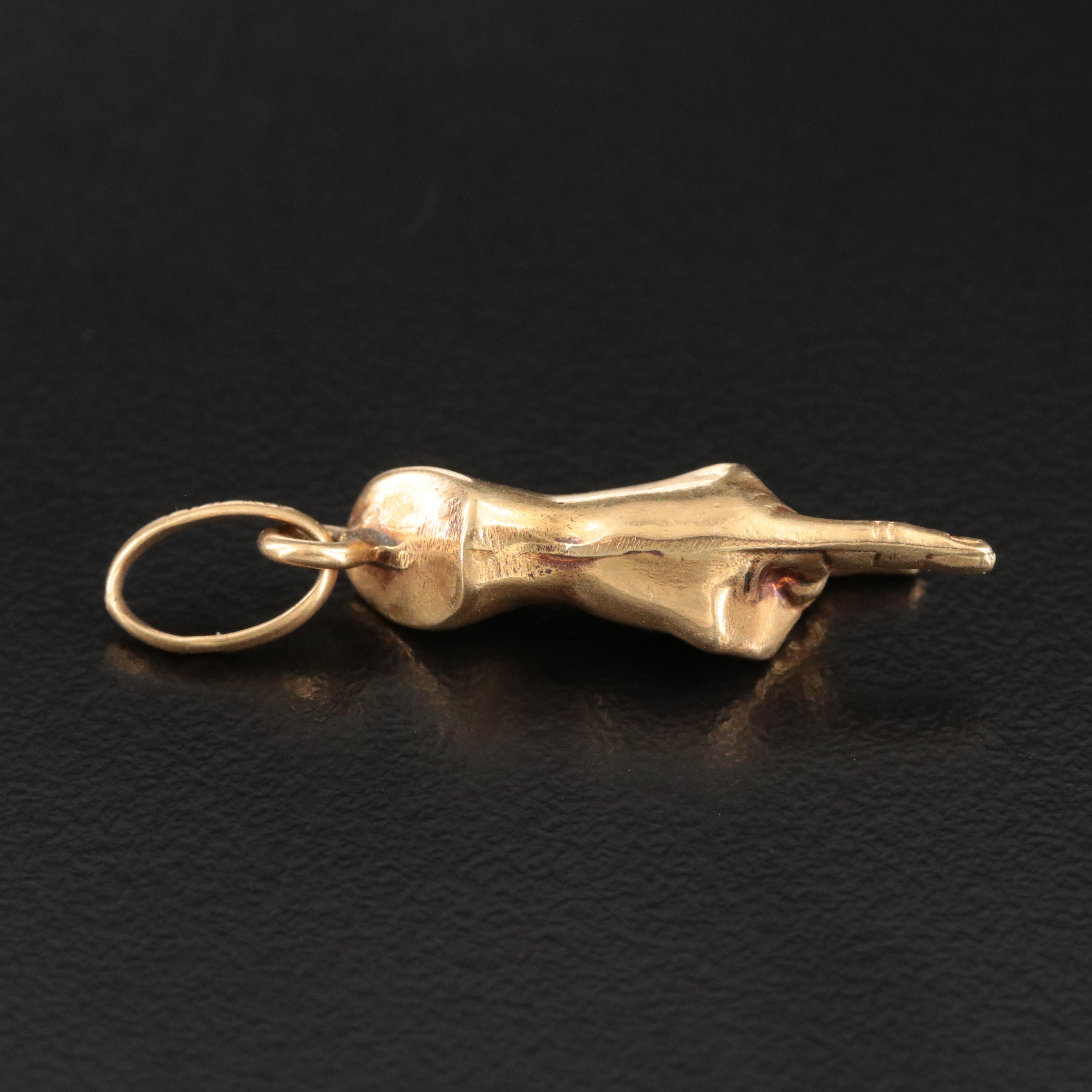 Italian 18K Le Corna "Sign of the Horns" Charm Pendant