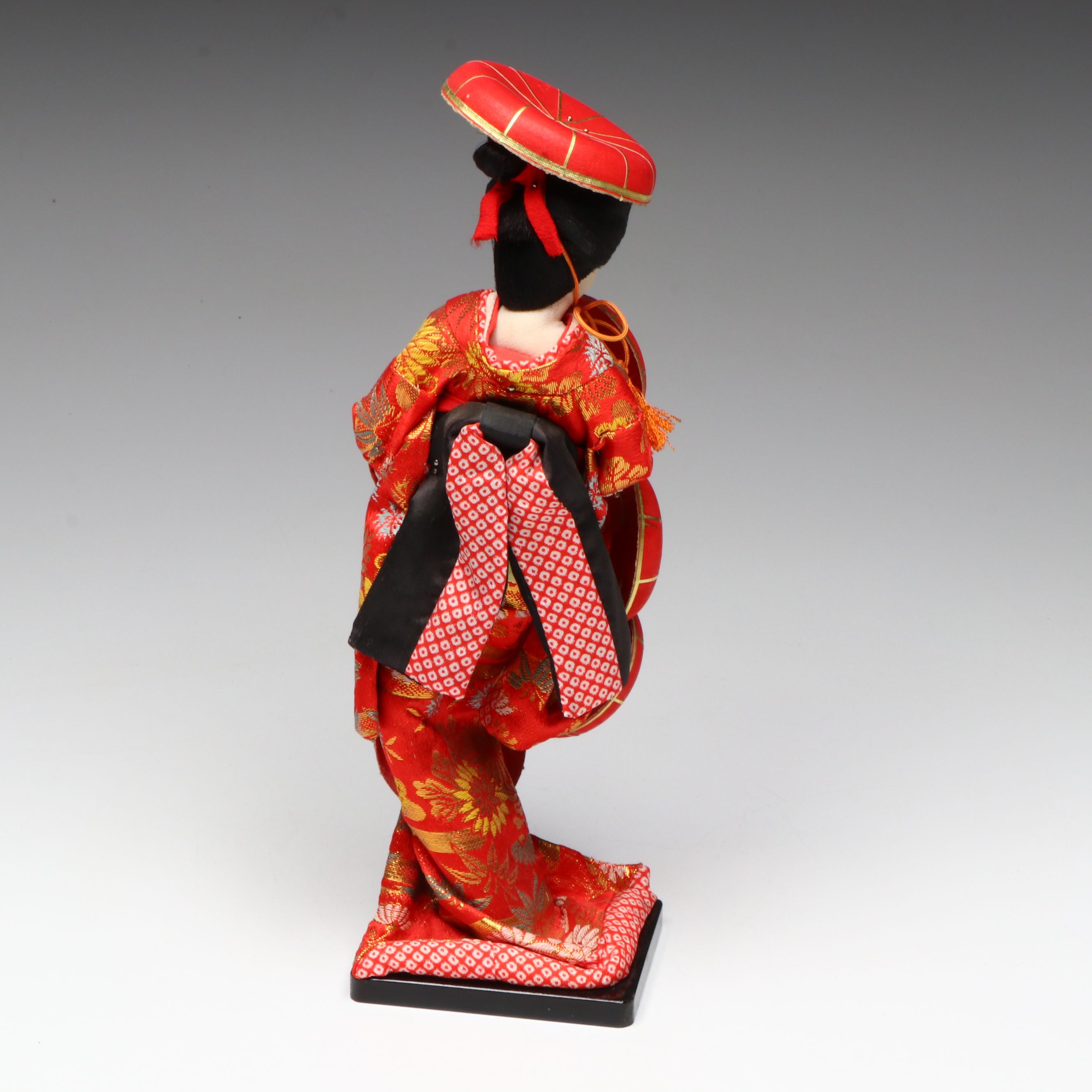 Japanese "Ningyō" Traditional Hat Dancing Doll, Showa Period