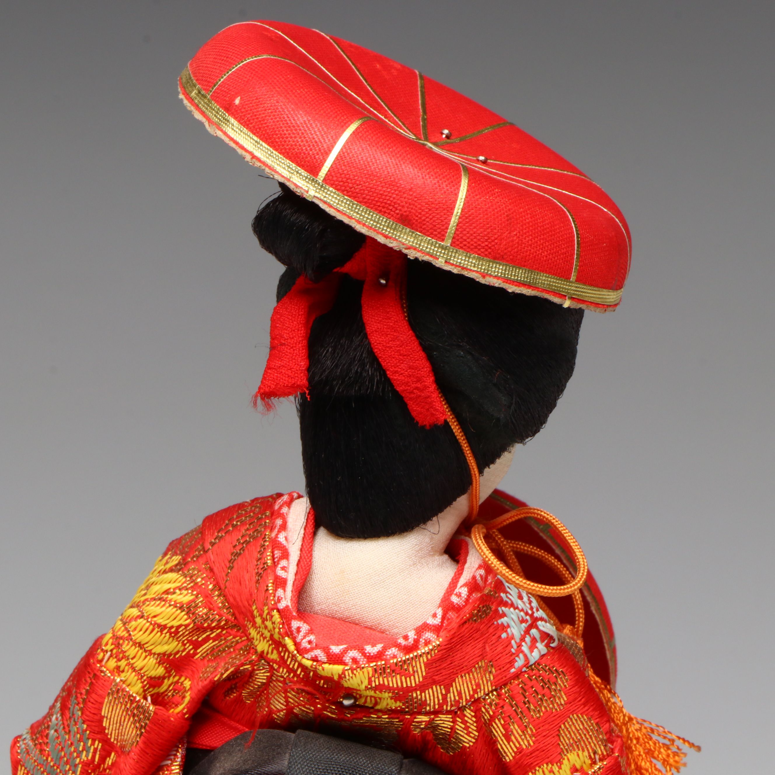 Japanese "Ningyō" Traditional Hat Dancing Doll, Showa Period