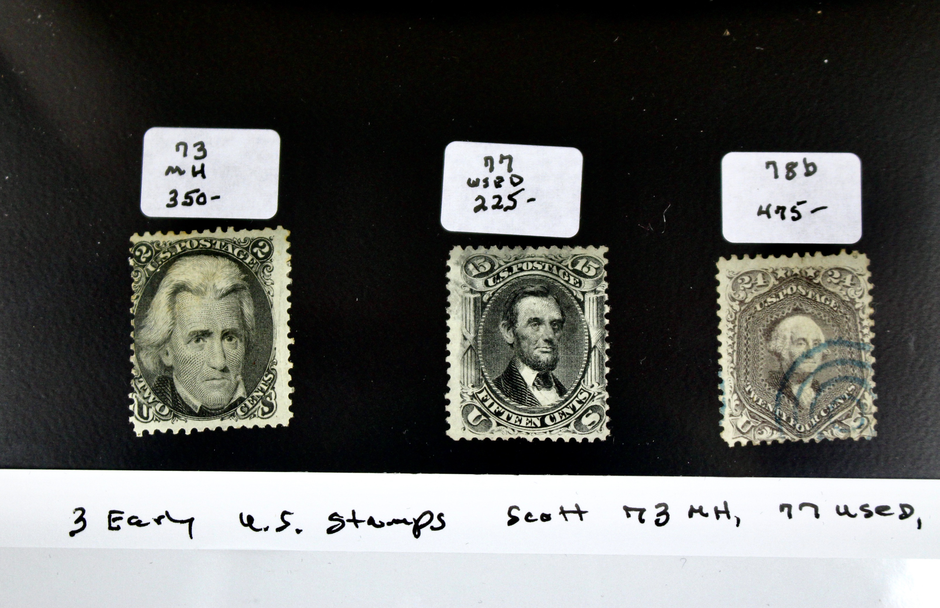 Three Early U.S. Postage Stamps