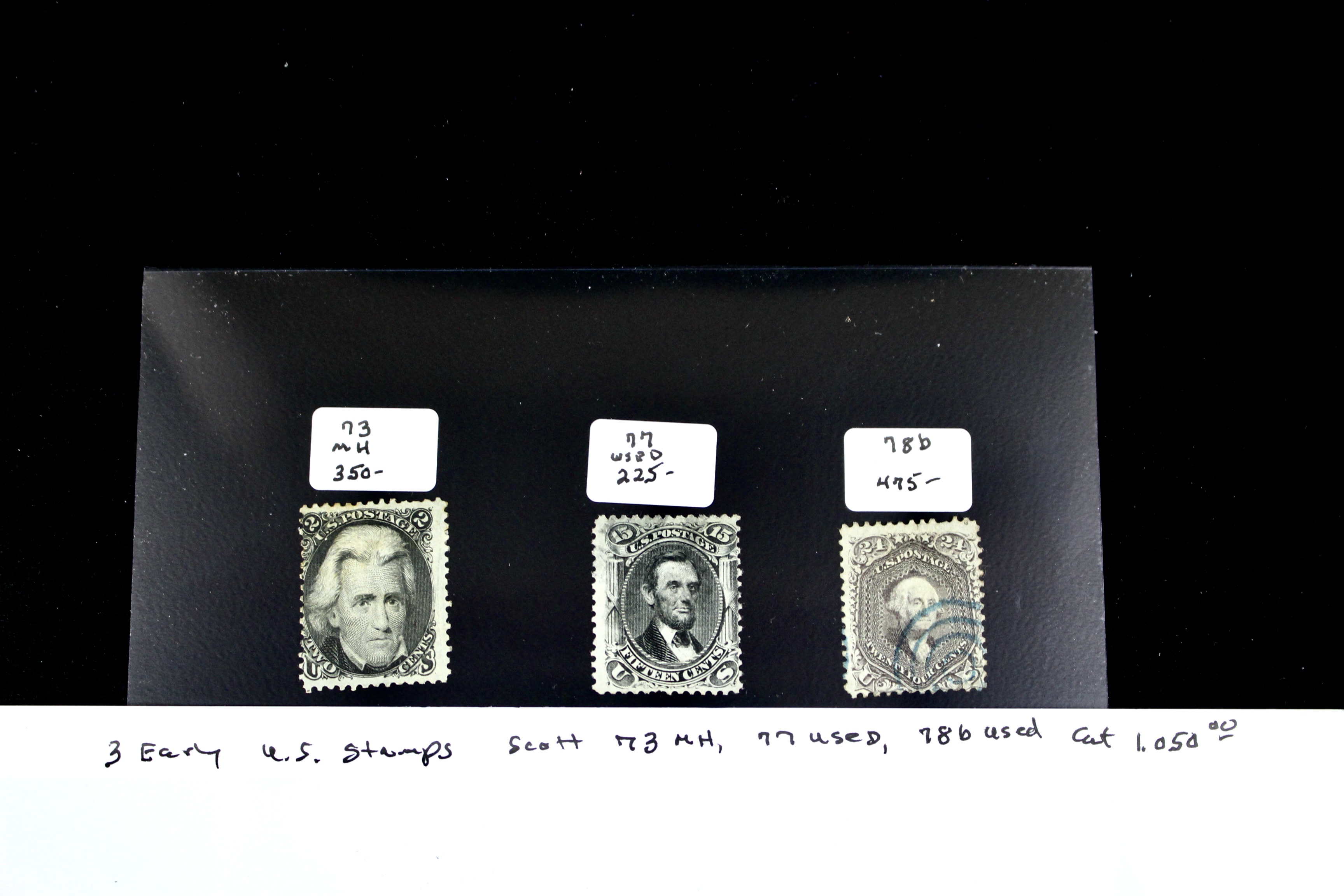 Three Early U.S. Postage Stamps