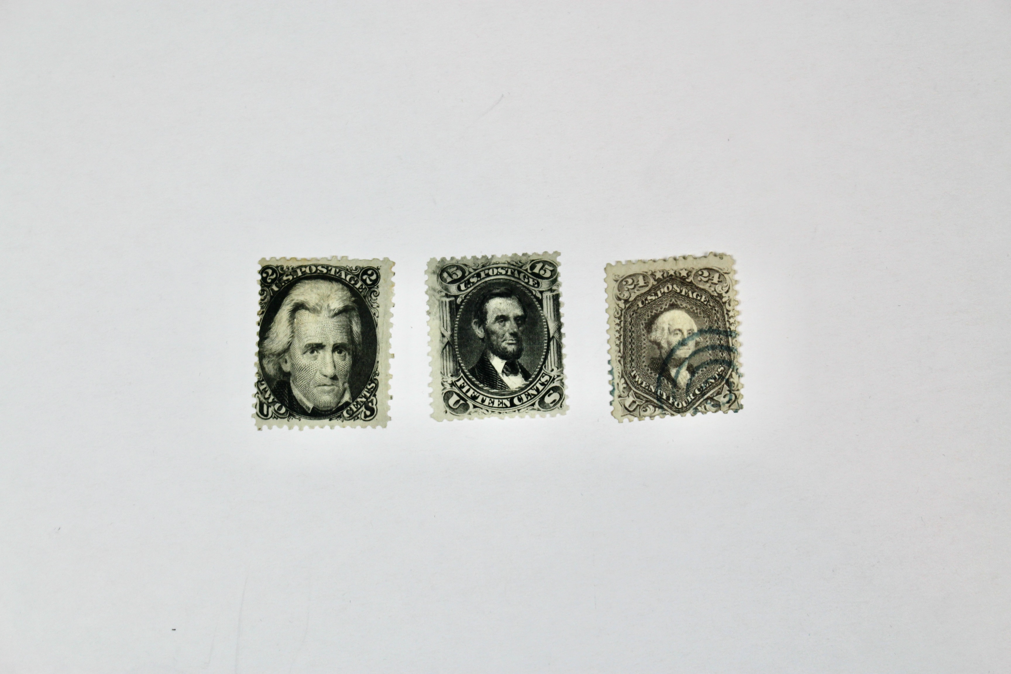 Three Early U.S. Postage Stamps