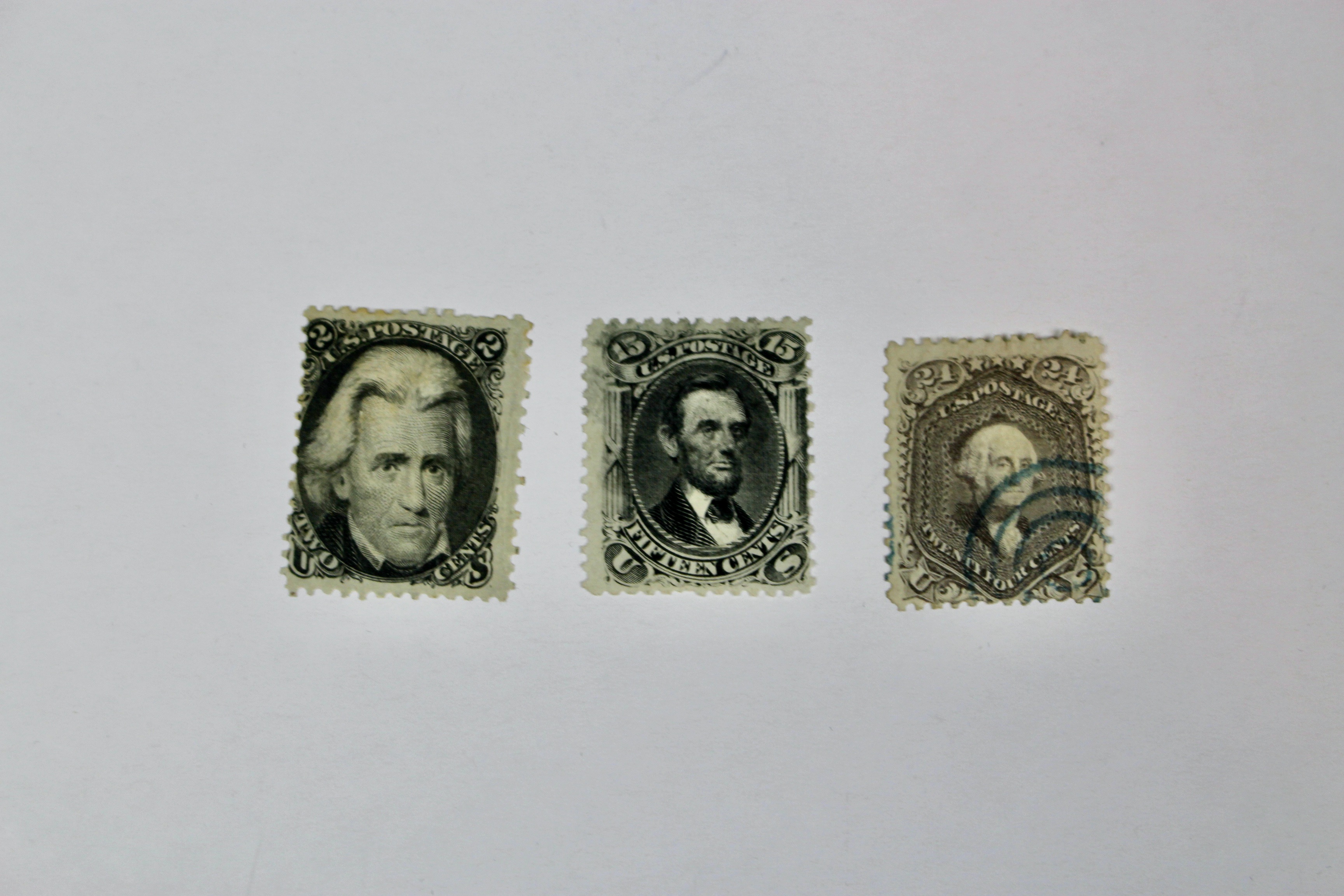 Three Early U.S. Postage Stamps