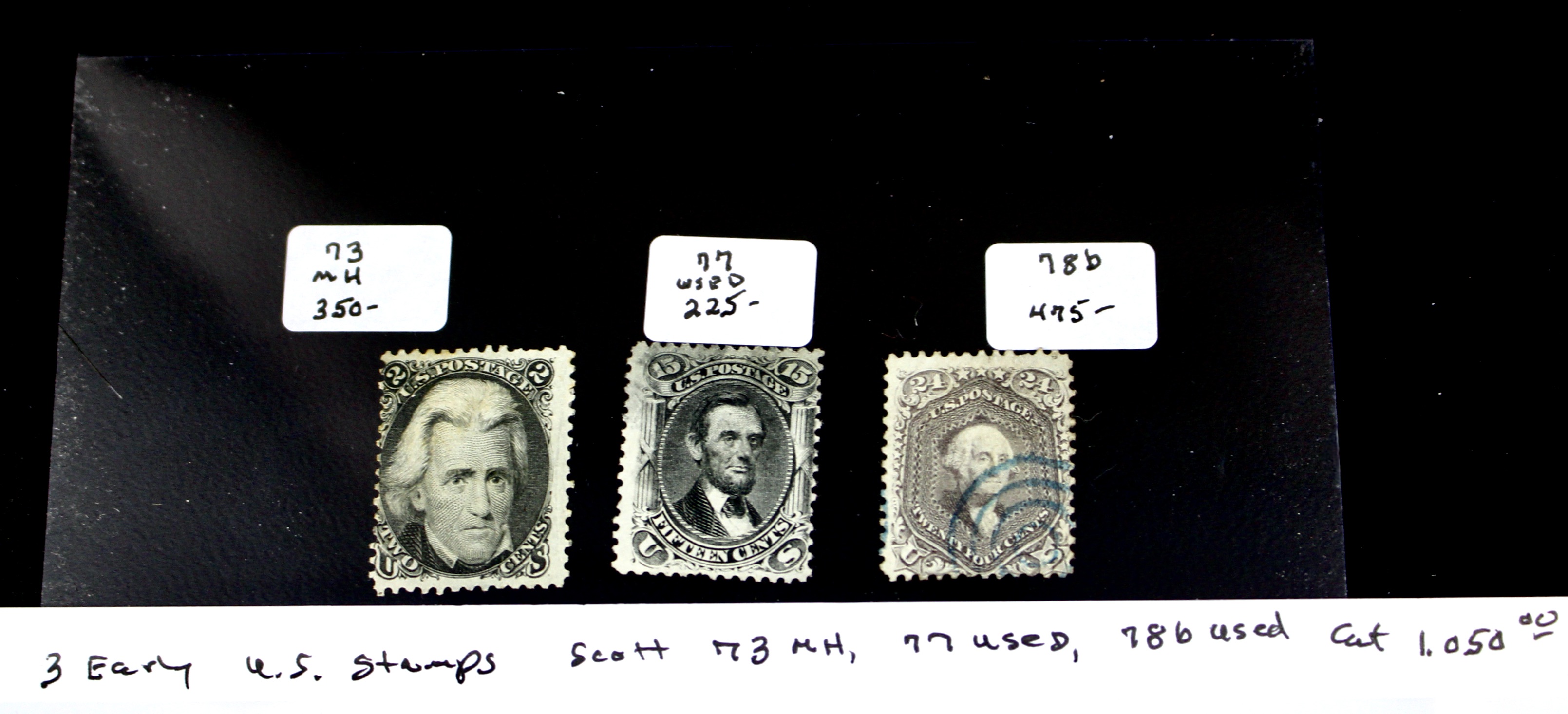 Three Early U.S. Postage Stamps