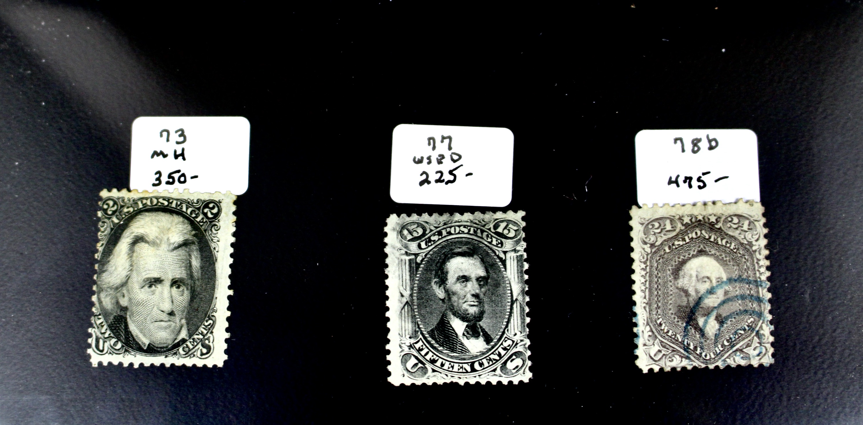 Three Early U.S. Postage Stamps