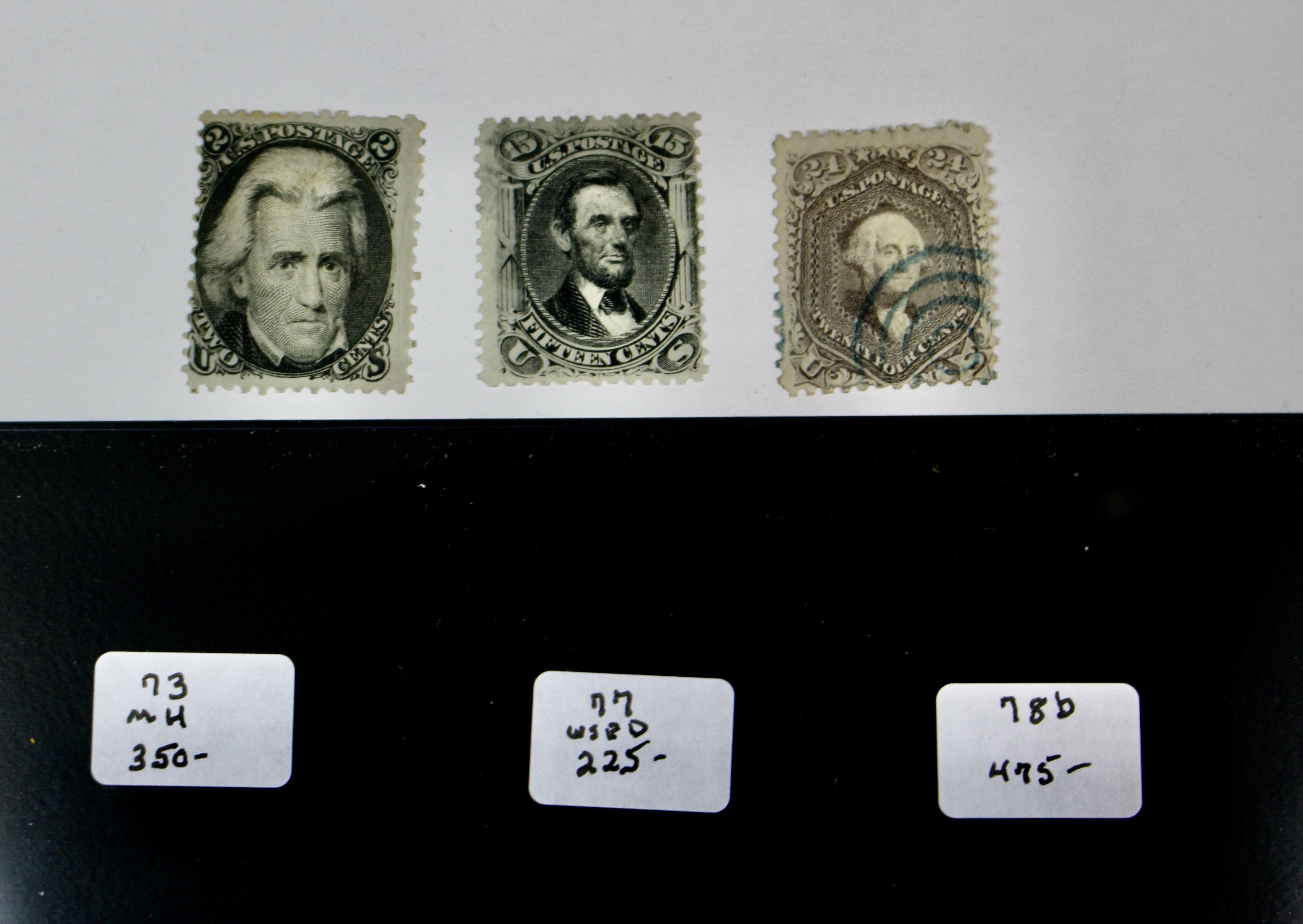 Three Early U.S. Postage Stamps