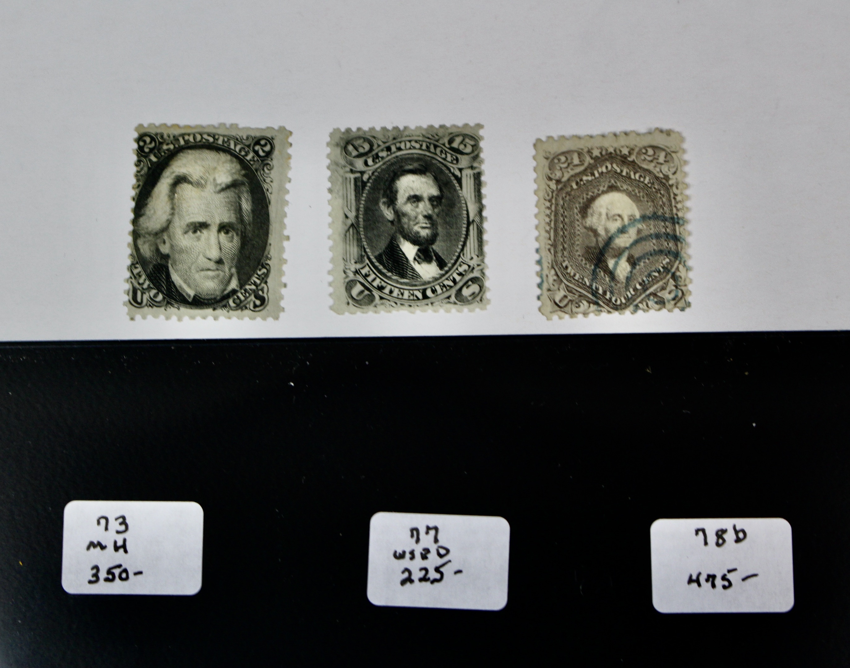Three Early U.S. Postage Stamps