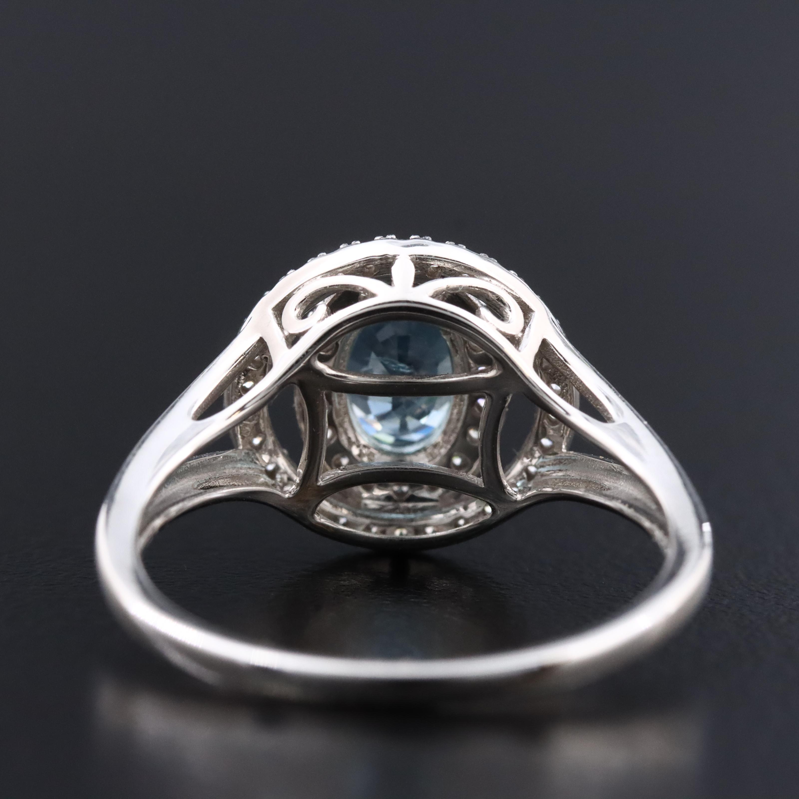 14K 1.20 CT Sapphire and Diamond Ring