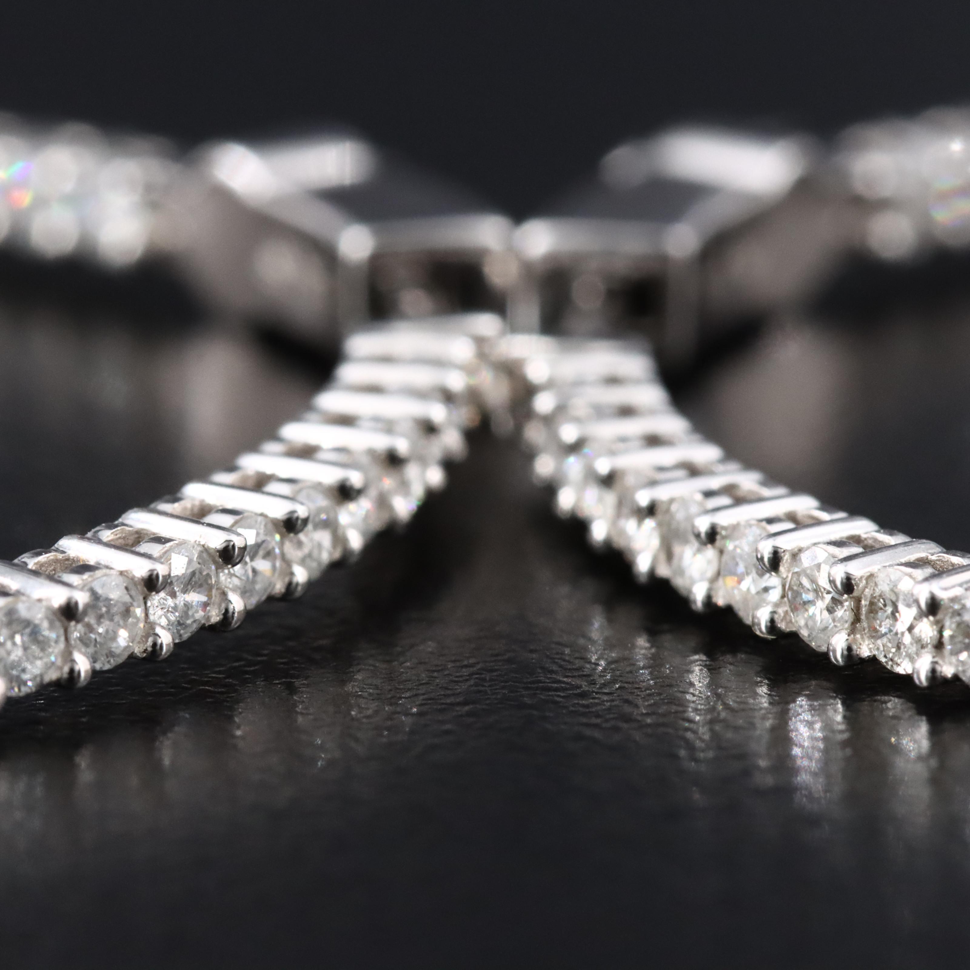 14K 3.00 CTW Diamond Inside-Out Hoop Earrings