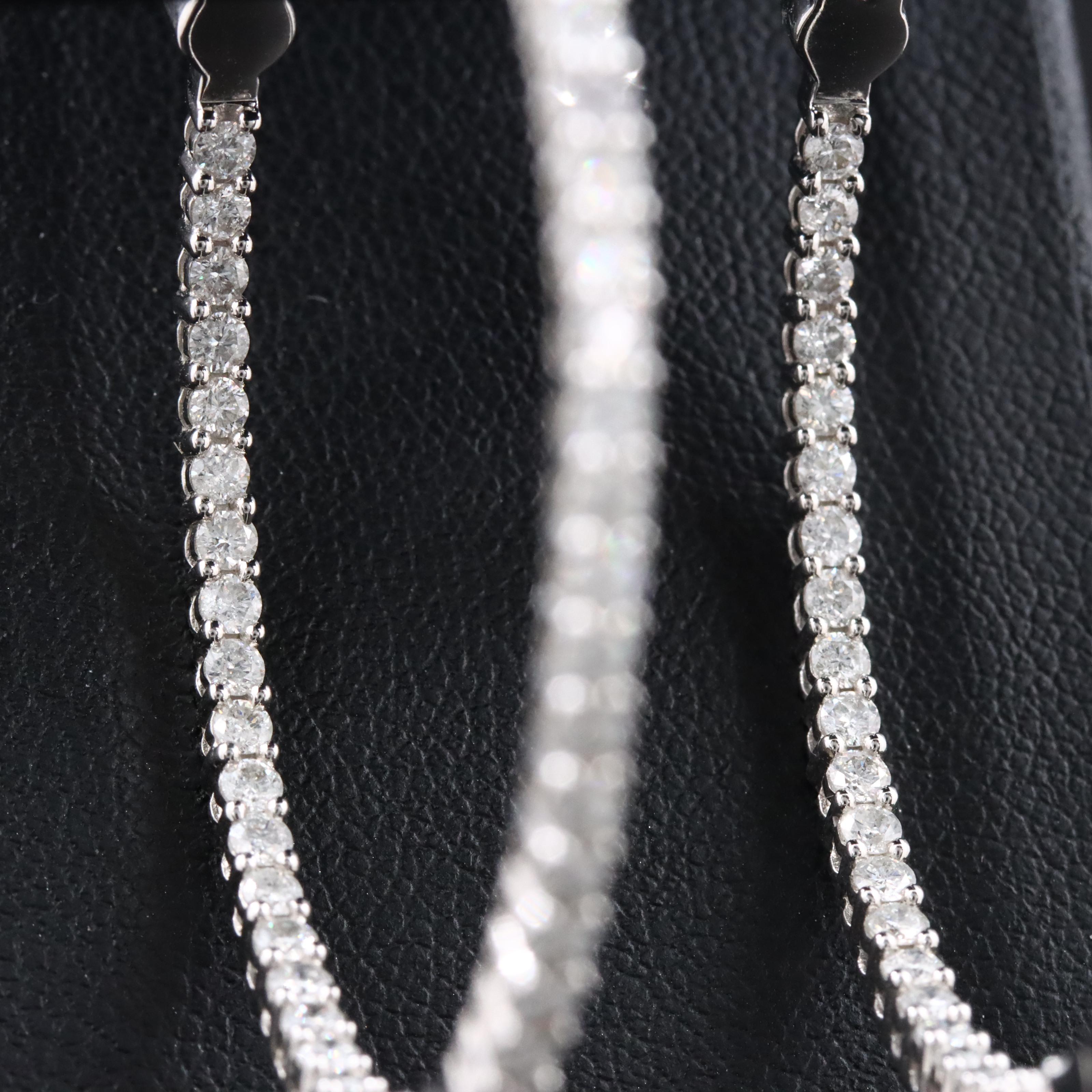 14K 3.00 CTW Diamond Inside-Out Hoop Earrings