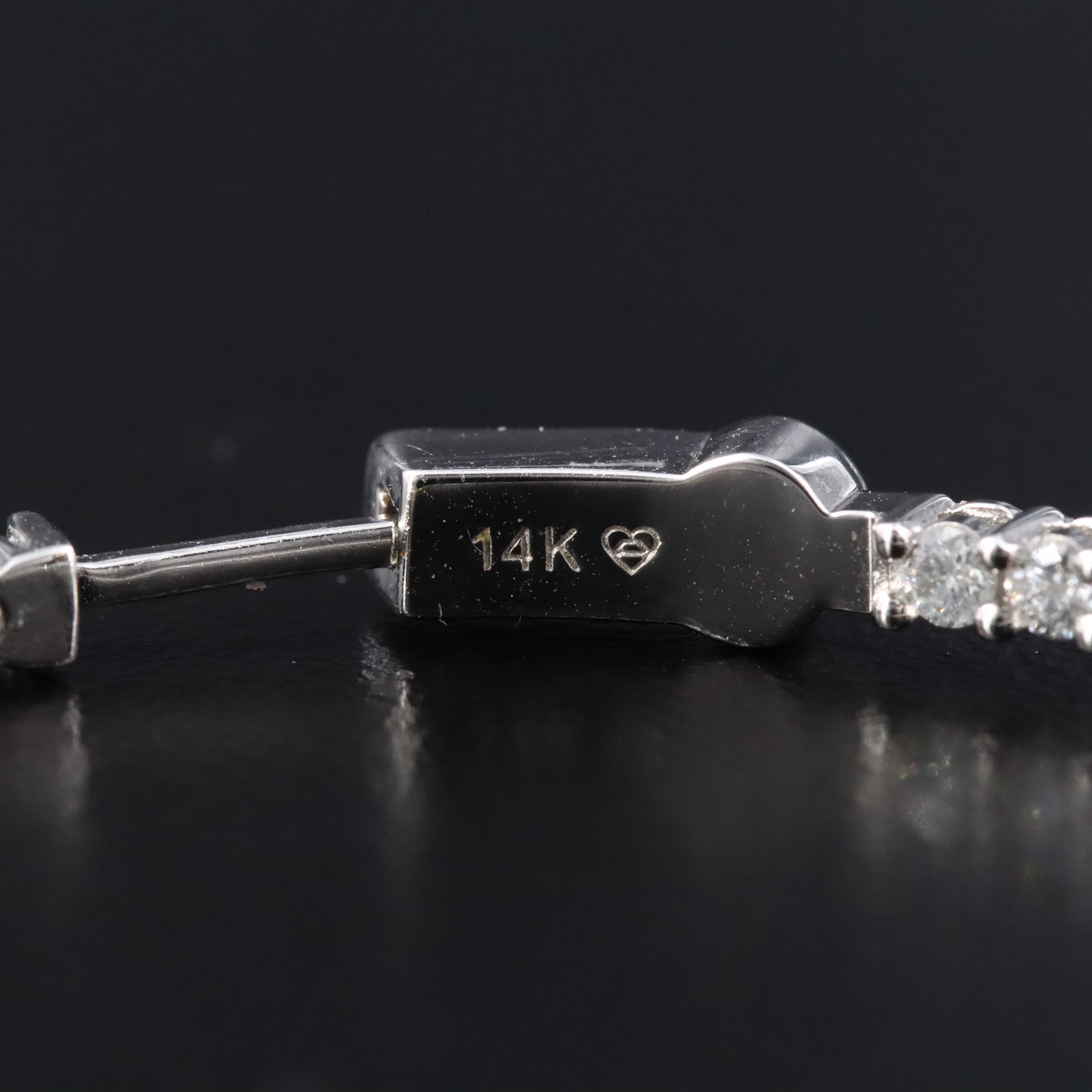 14K 3.00 CTW Diamond Inside-Out Hoop Earrings