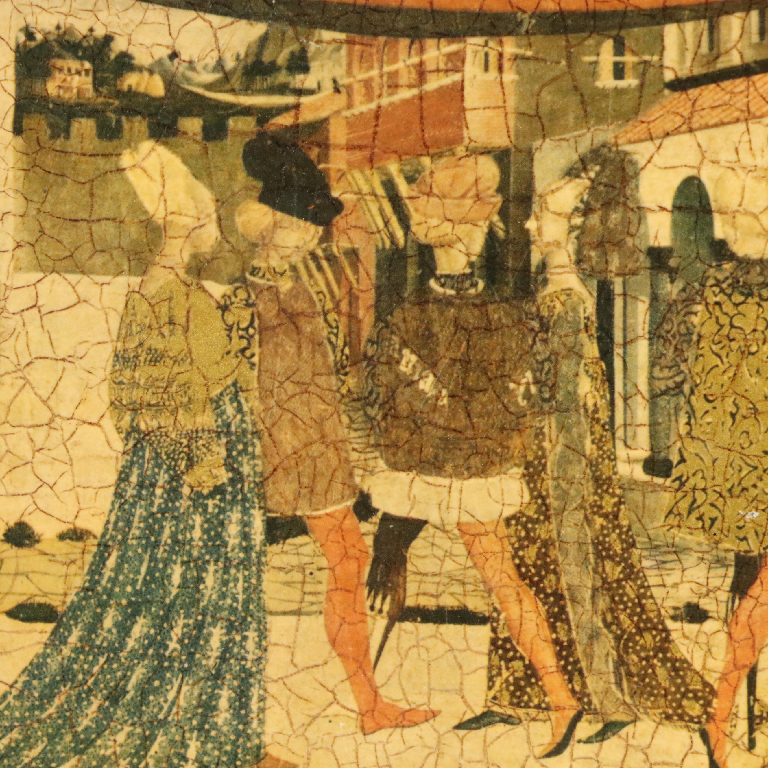 Collotypes After Italian Tempera Painting "Cassone Adimari"