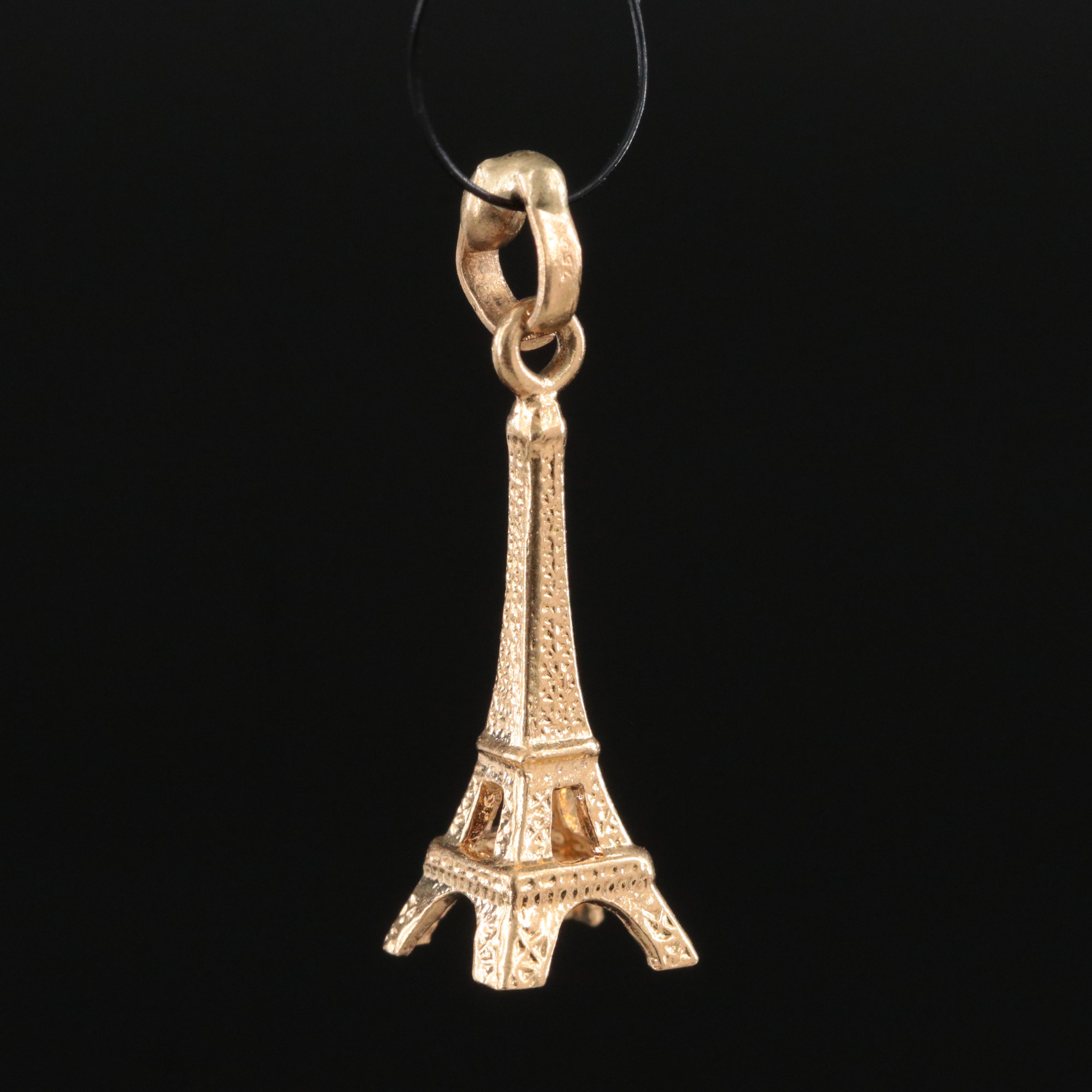 18K Eiffel Tower Charm Pendant