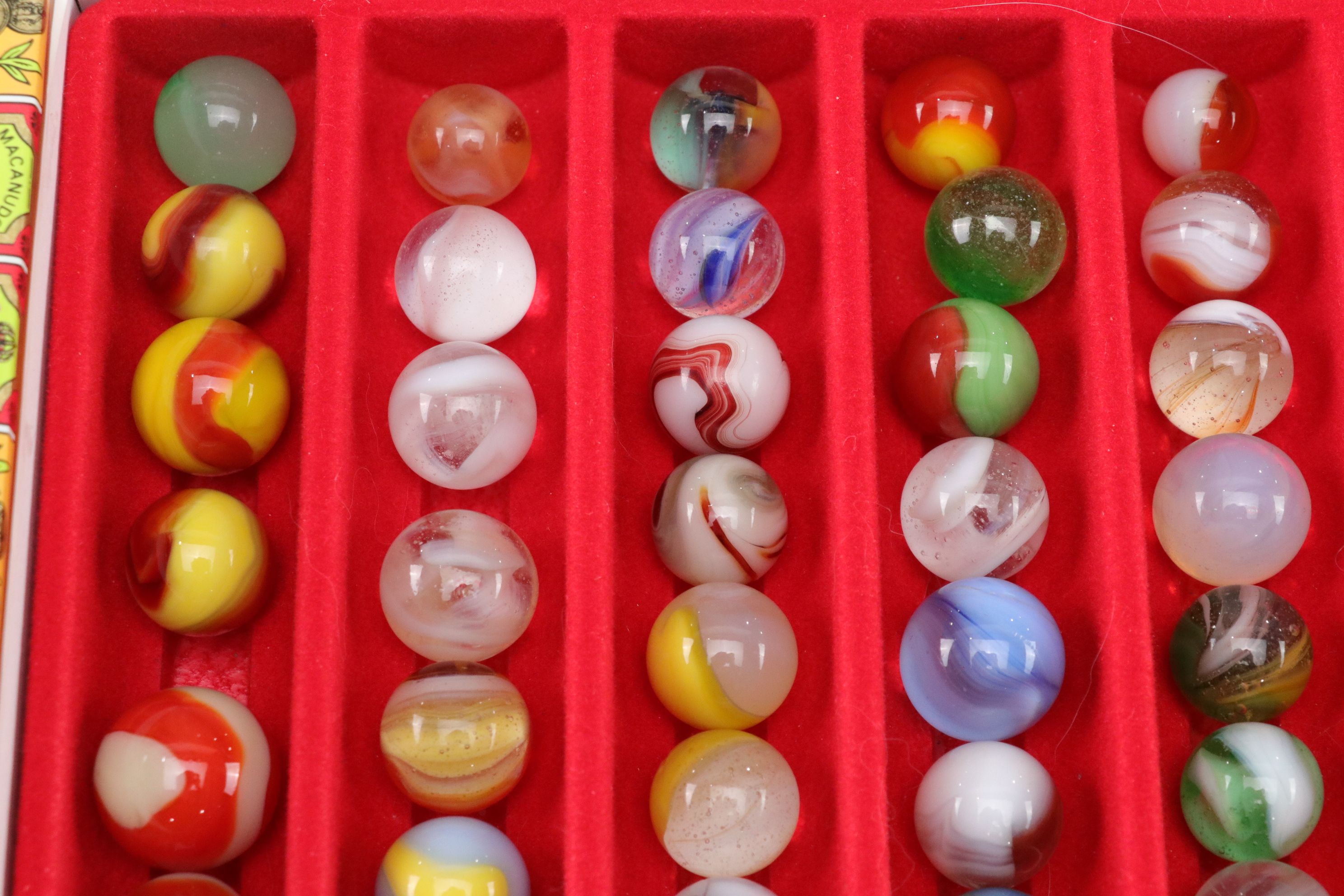 Uranium Glass, Agate, Corkscrew & Other Glass Marble Collections