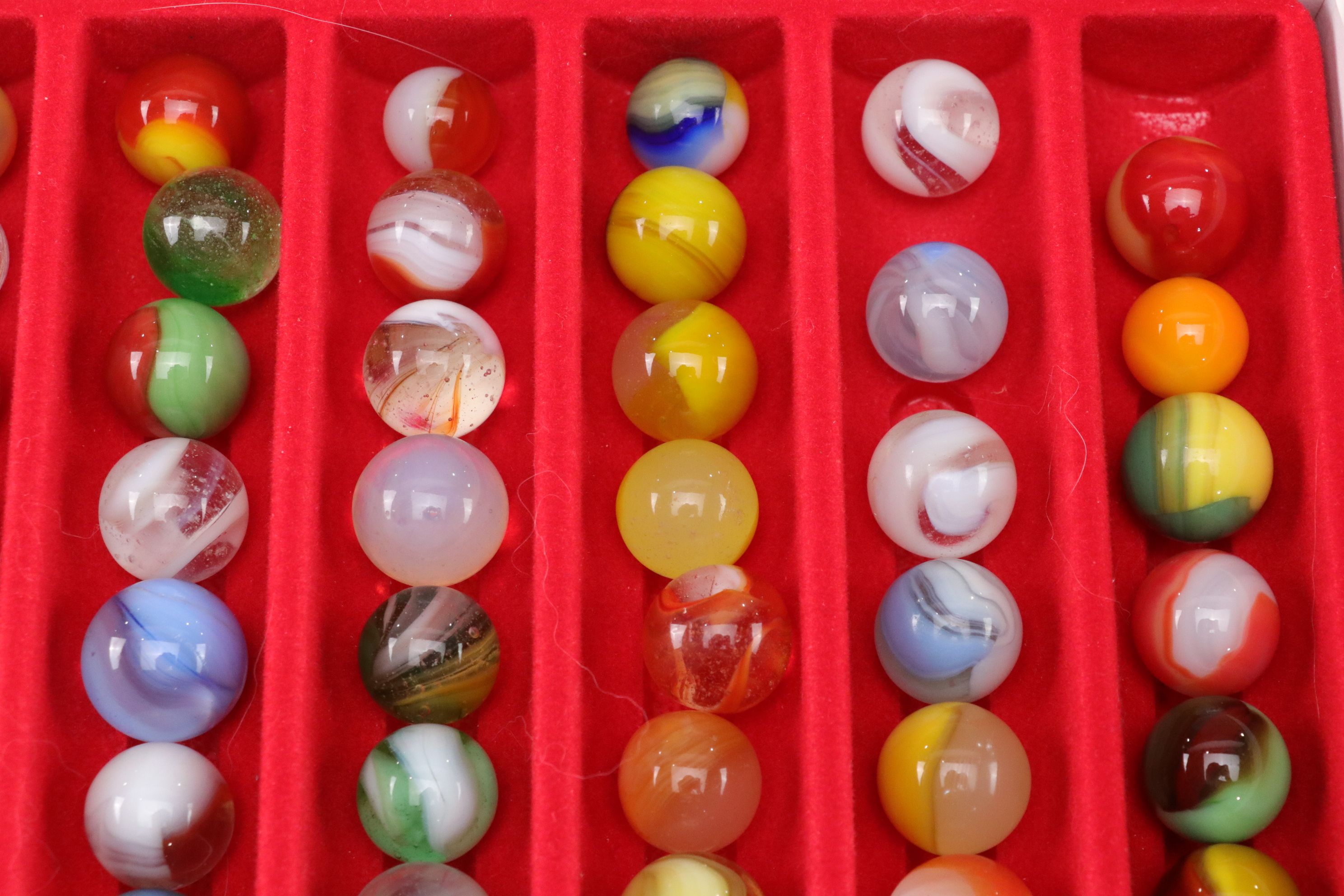 Uranium Glass, Agate, Corkscrew & Other Glass Marble Collections