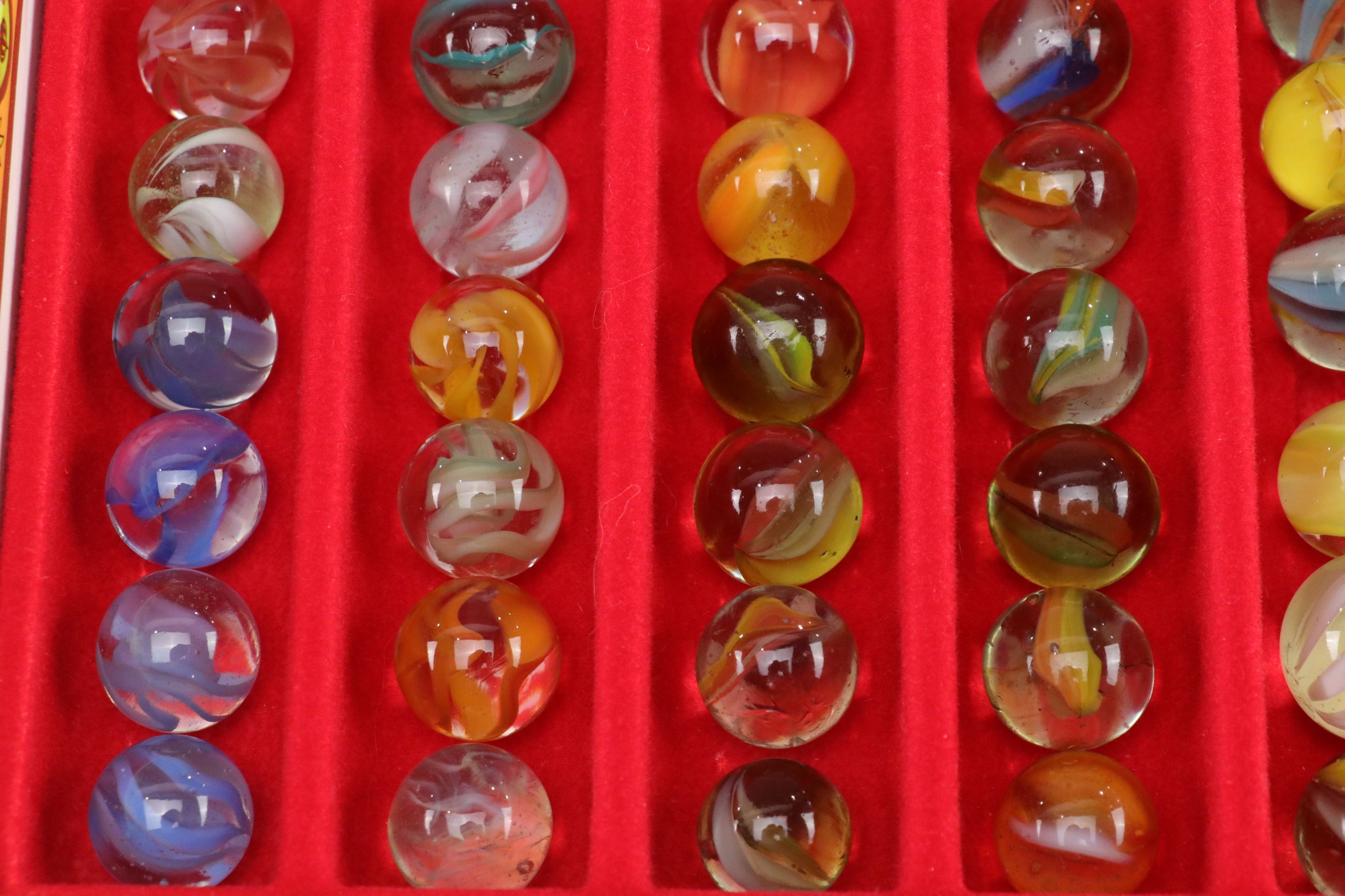 Uranium Glass, Agate, Corkscrew & Other Glass Marble Collections