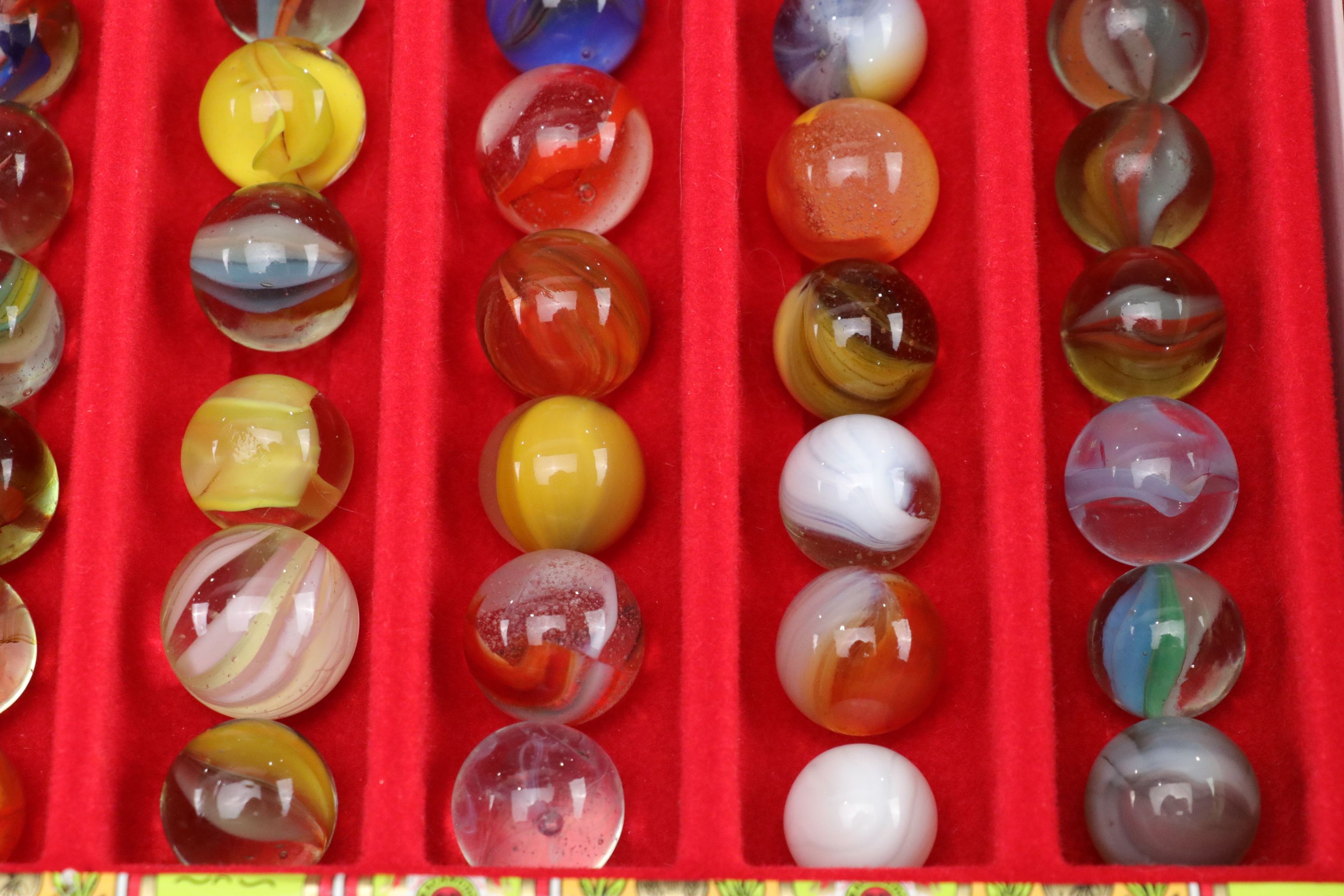 Uranium Glass, Agate, Corkscrew & Other Glass Marble Collections