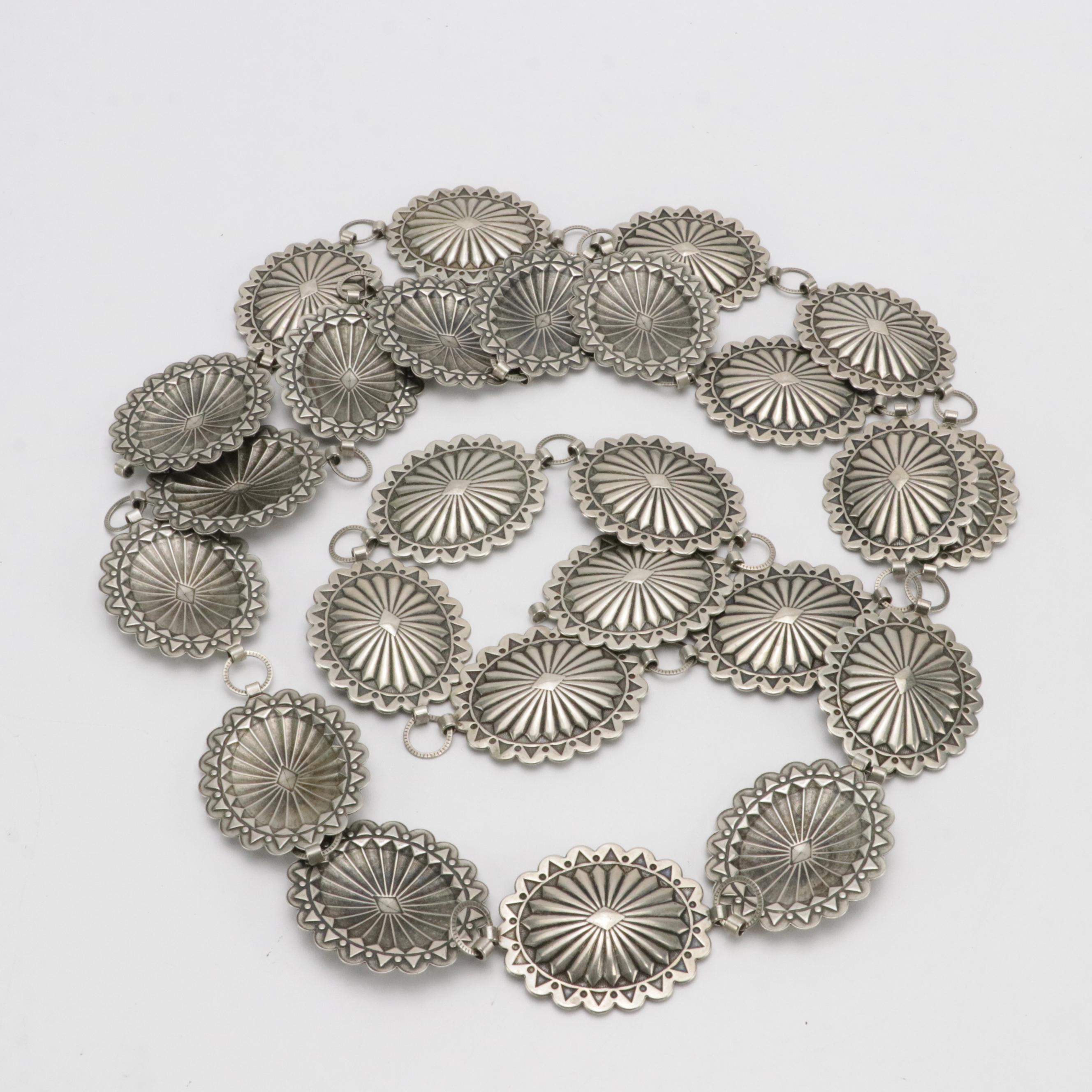 Southwestern Style Metal and Imitation Turquoise Concho Belts