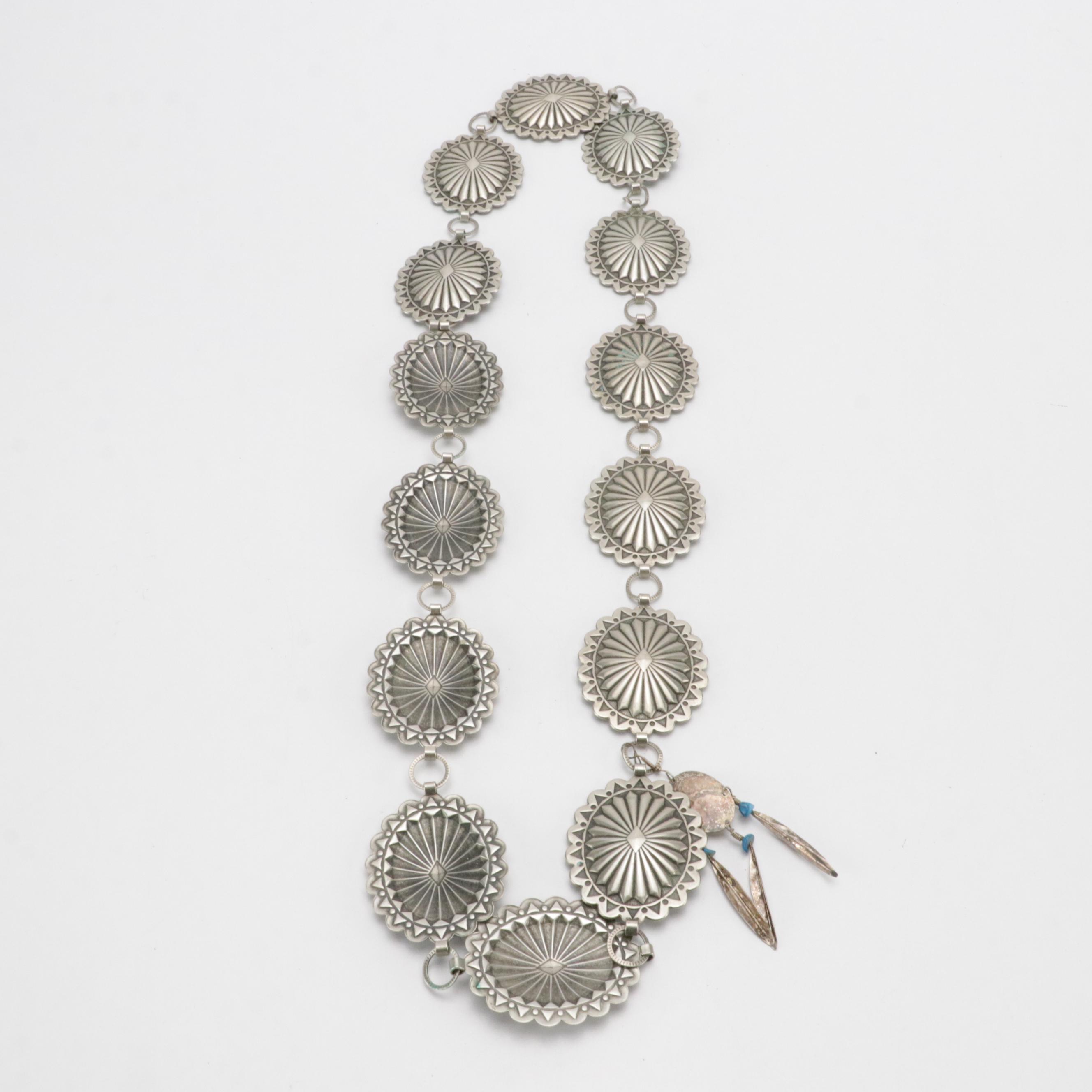 Southwestern Style Metal and Imitation Turquoise Concho Belts