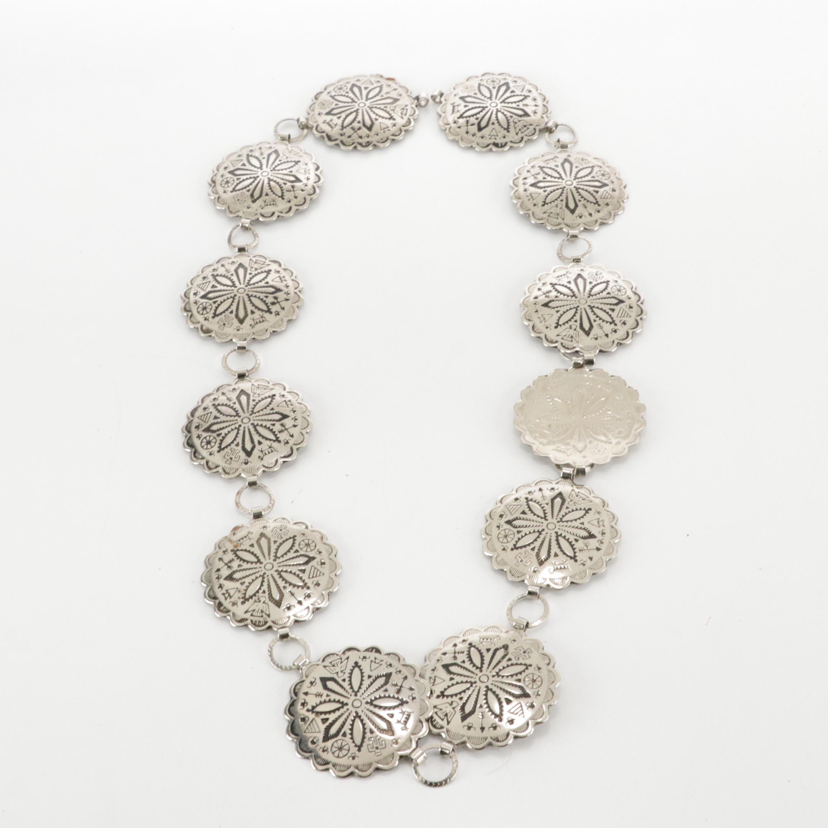 Southwestern Style Metal and Imitation Turquoise Concho Belts