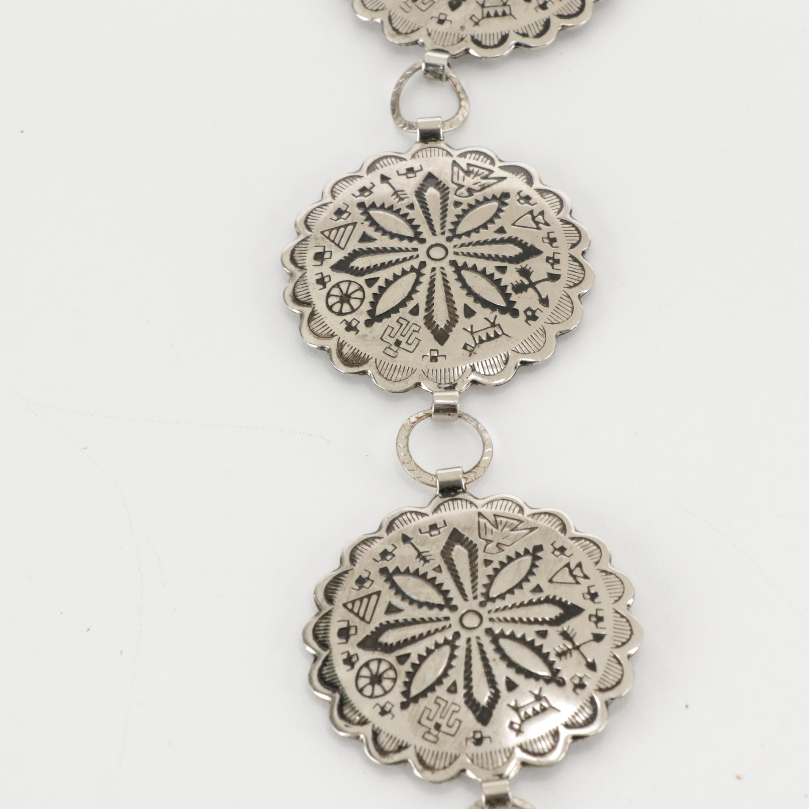 Southwestern Style Metal and Imitation Turquoise Concho Belts