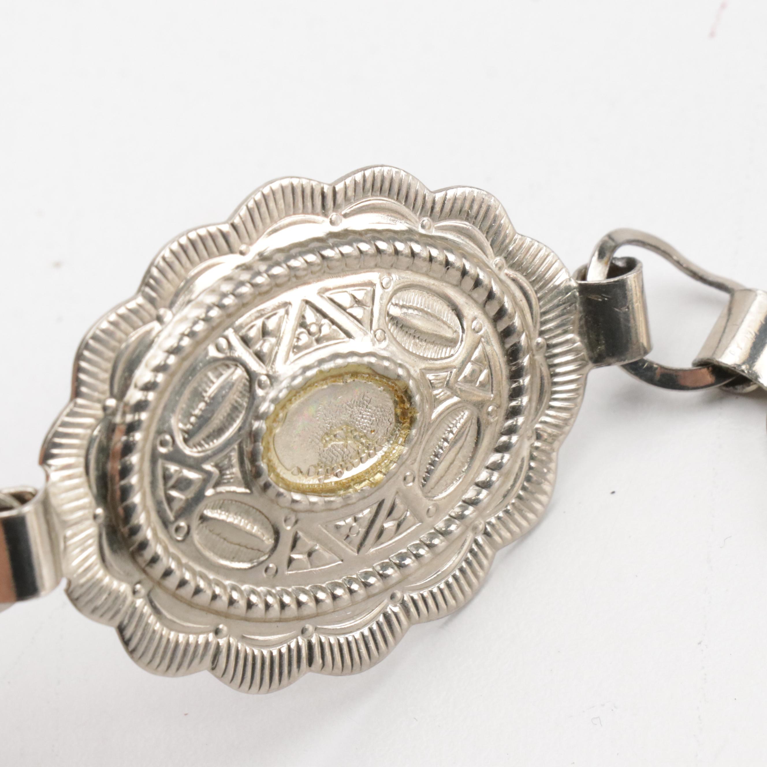 Southwestern Style Metal and Imitation Turquoise Concho Belts