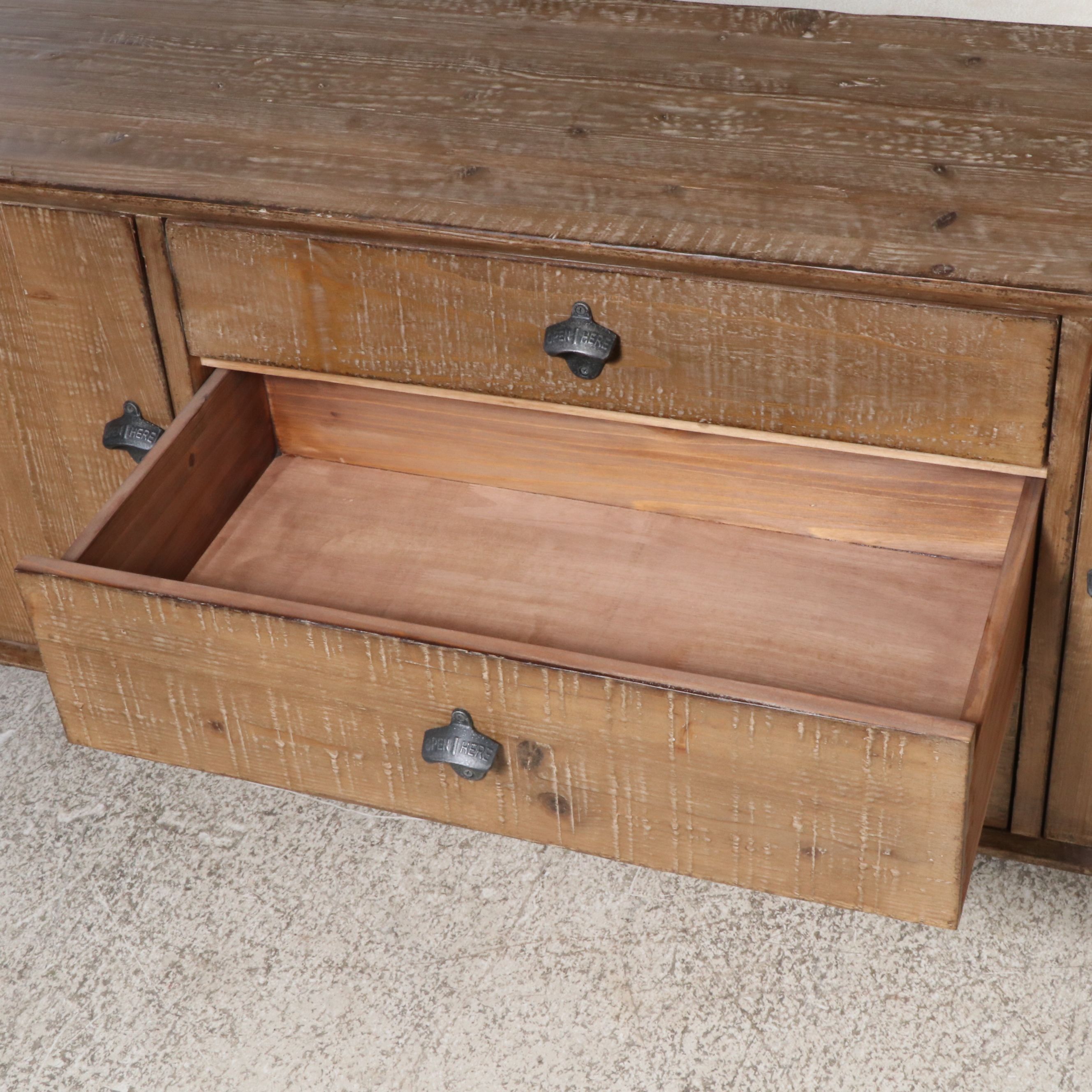 Blue Ocean Mid Century Modern Style Console Cabinet