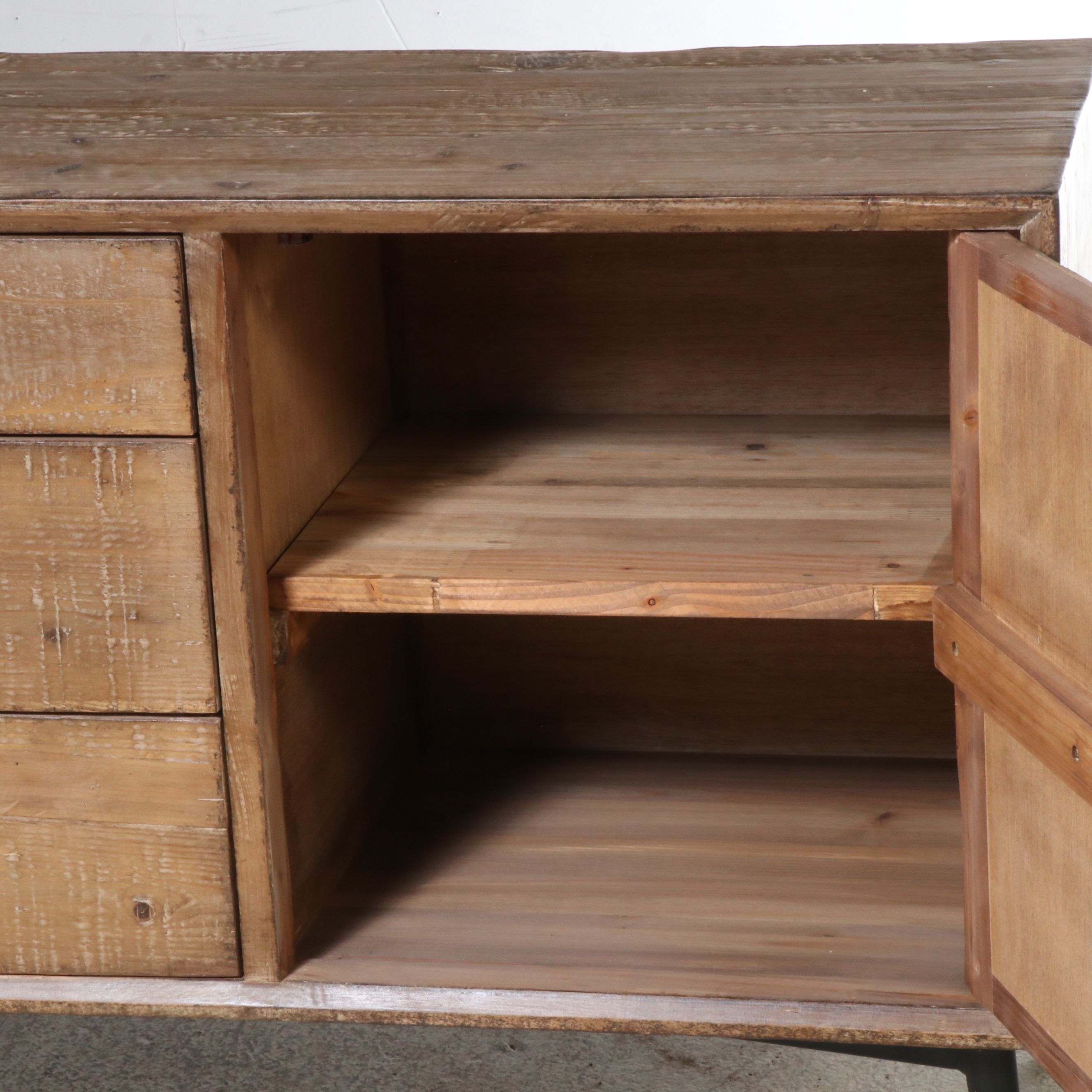 Blue Ocean Mid Century Modern Style Console Cabinet
