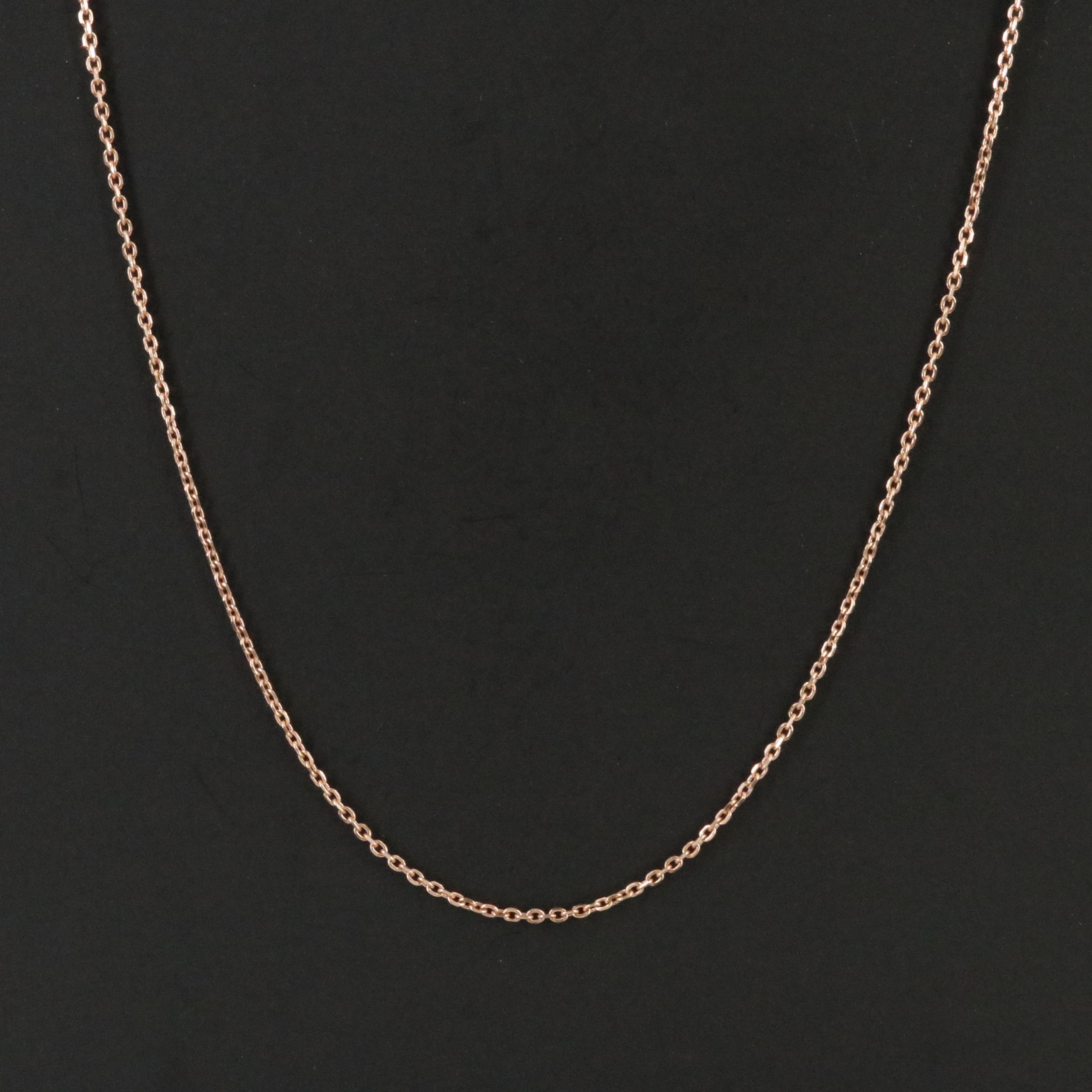 14K Rose Gold Cable Chain Necklace