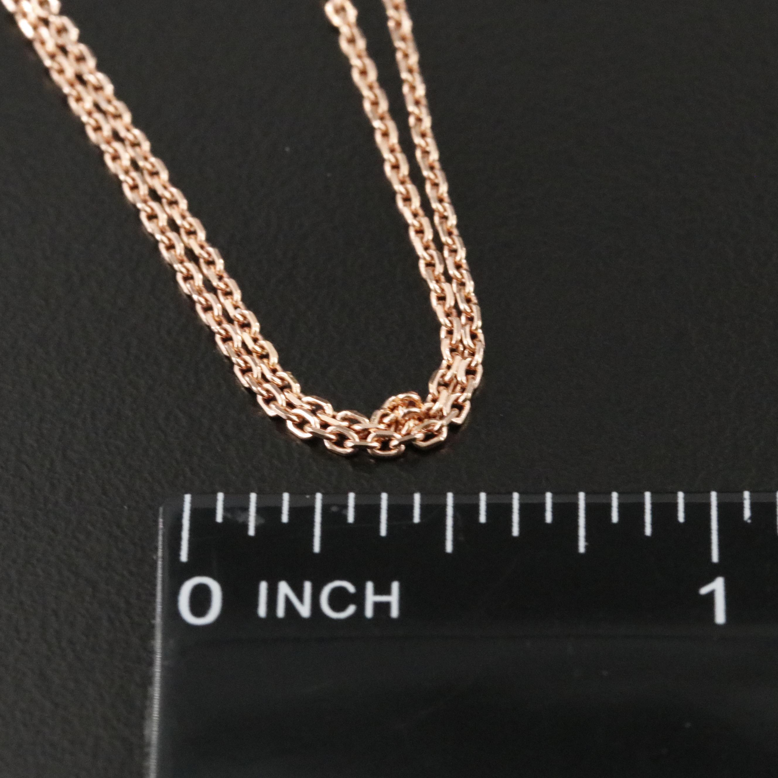 14K Rose Gold Cable Chain Necklace