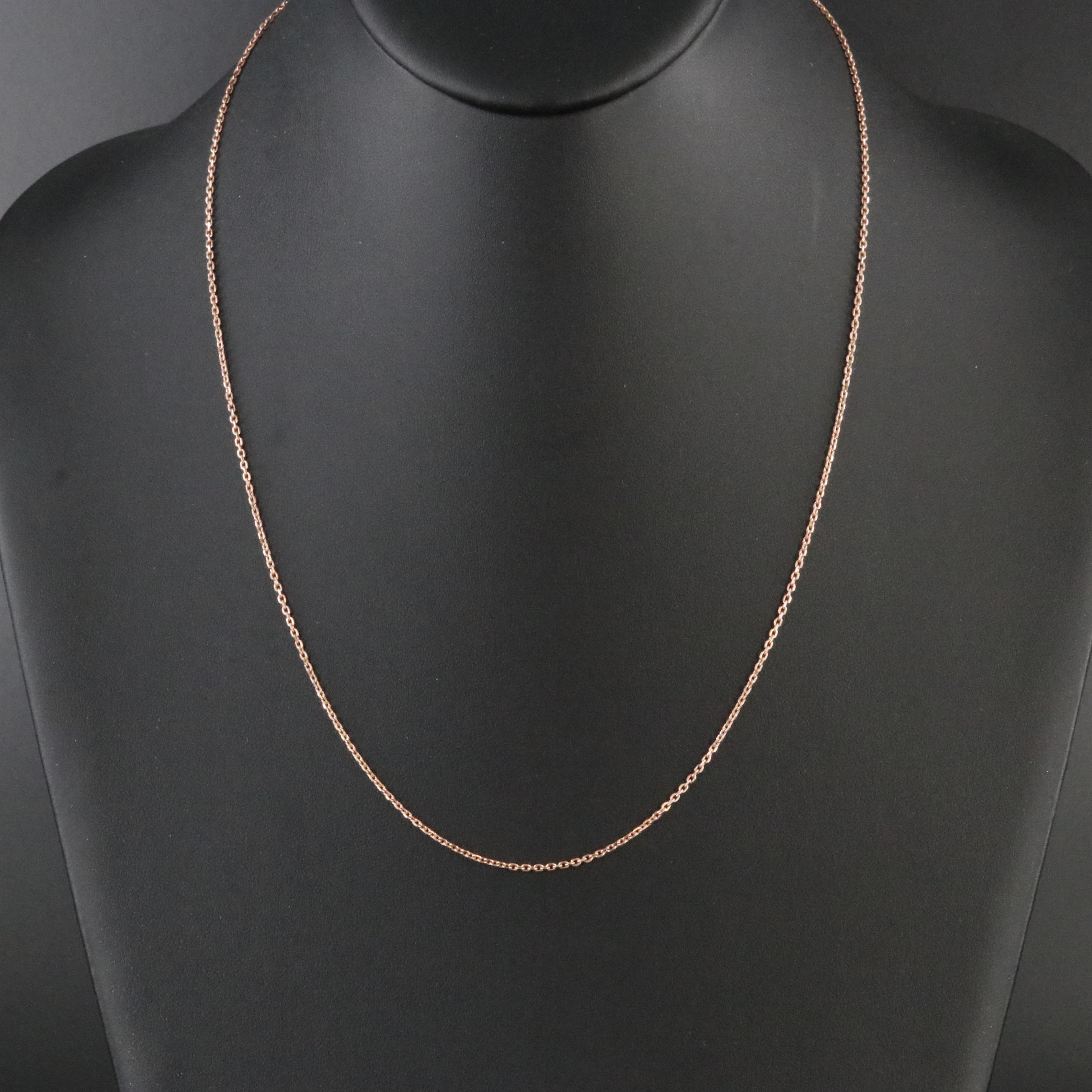 14K Rose Gold Cable Chain Necklace