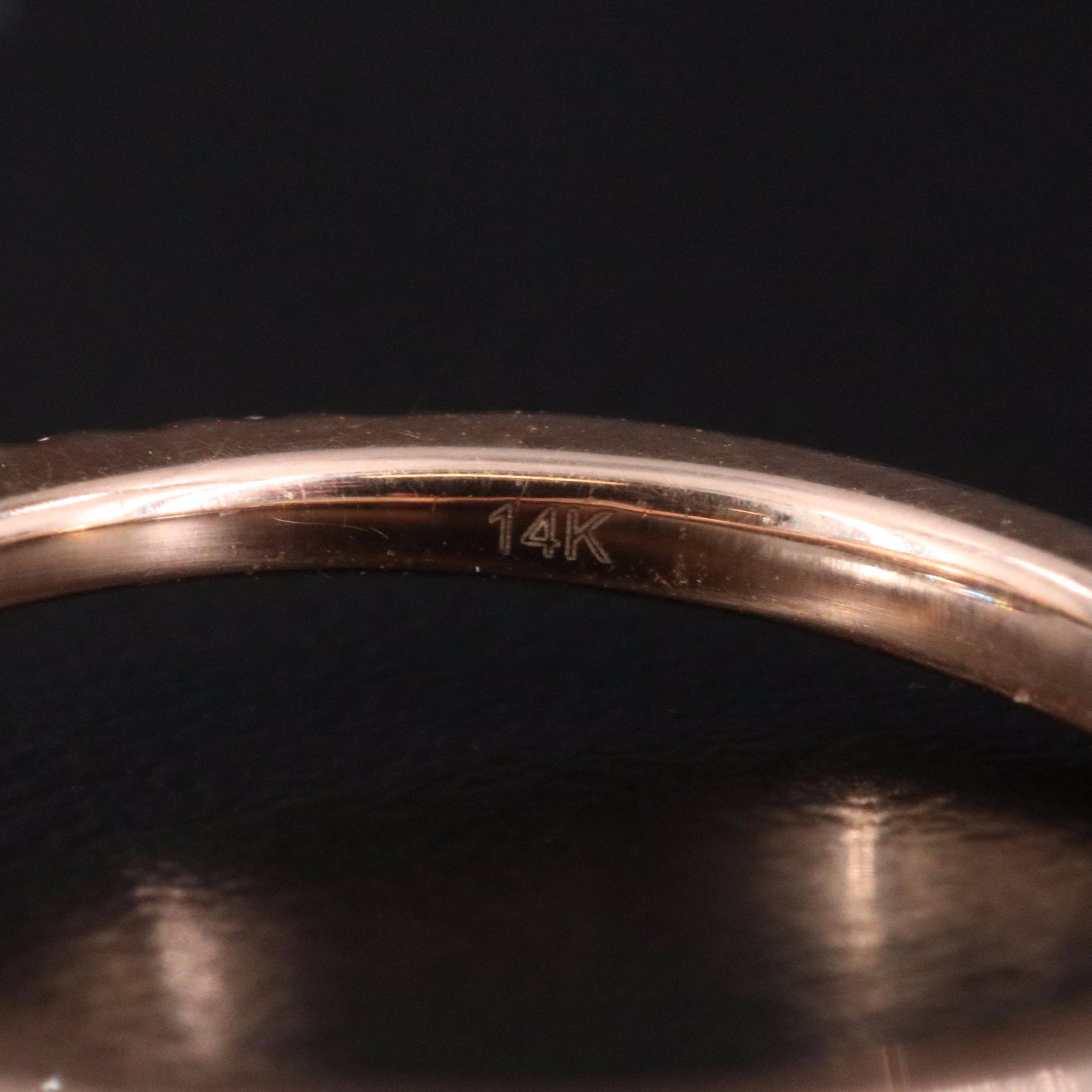 14K Morganite and Diamond Rose Gold Ring