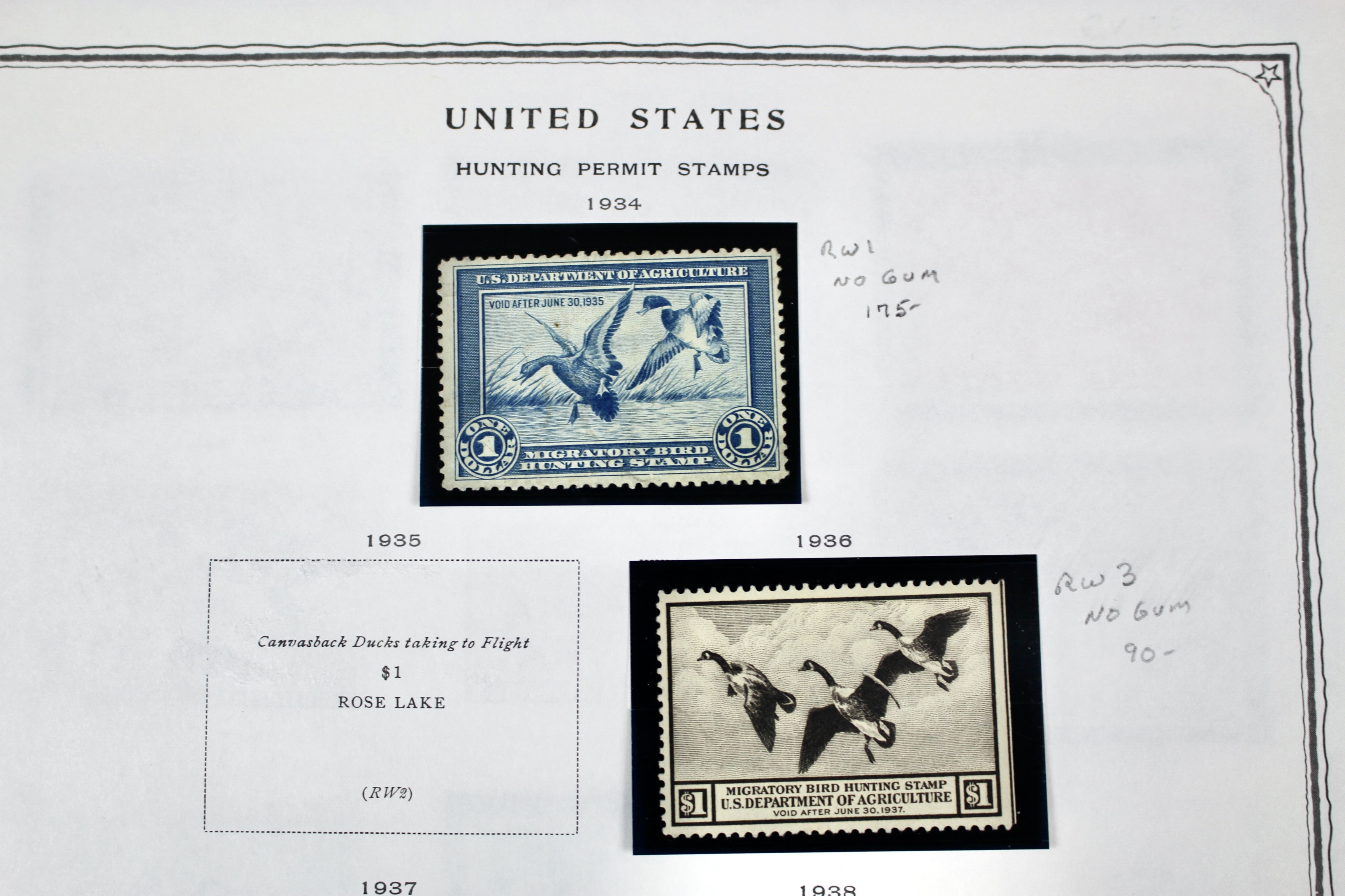 Extensive Early U.S. Duck Stamp Collection, 1934 to 1987