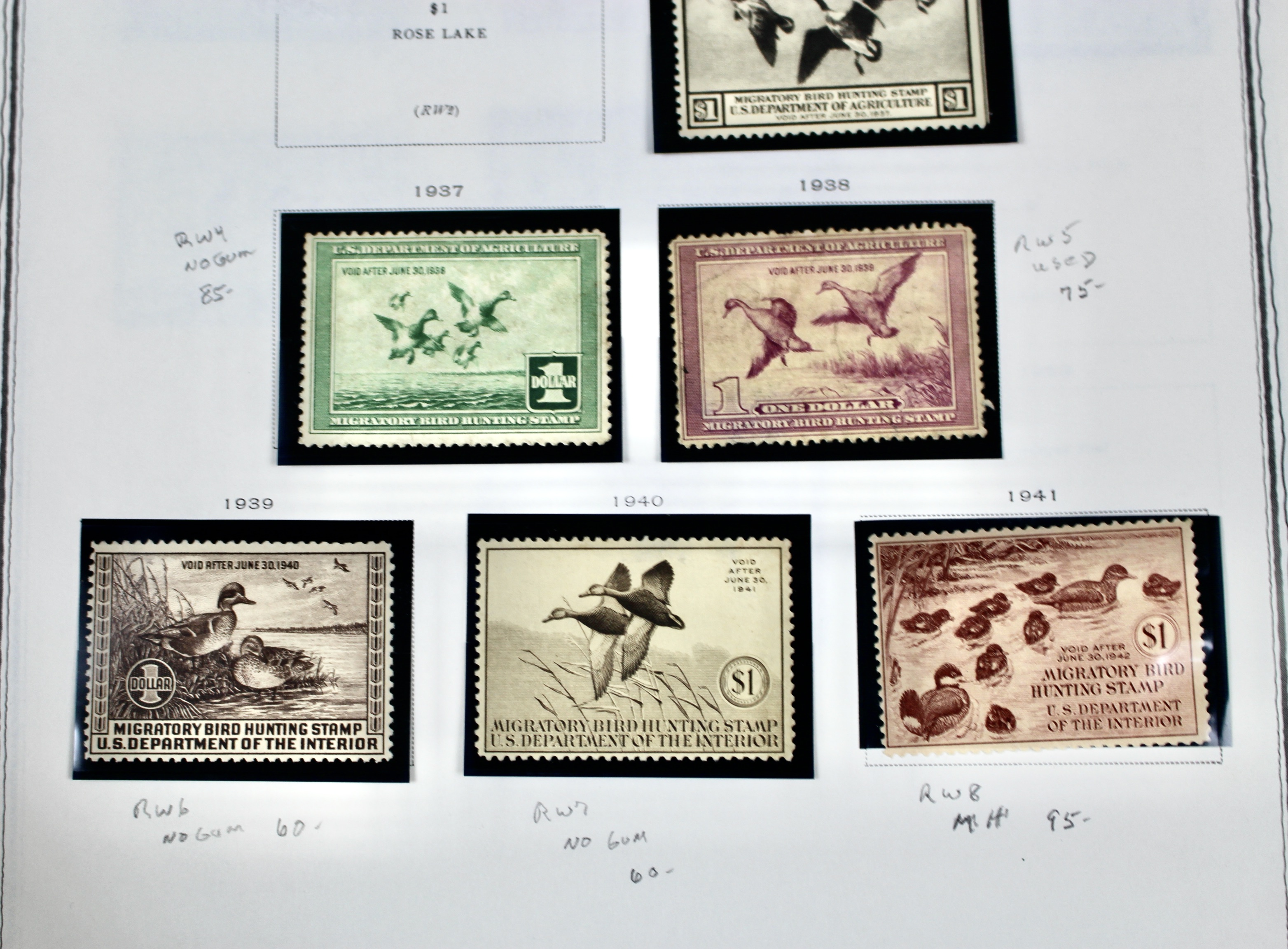 Extensive Early U.S. Duck Stamp Collection, 1934 to 1987