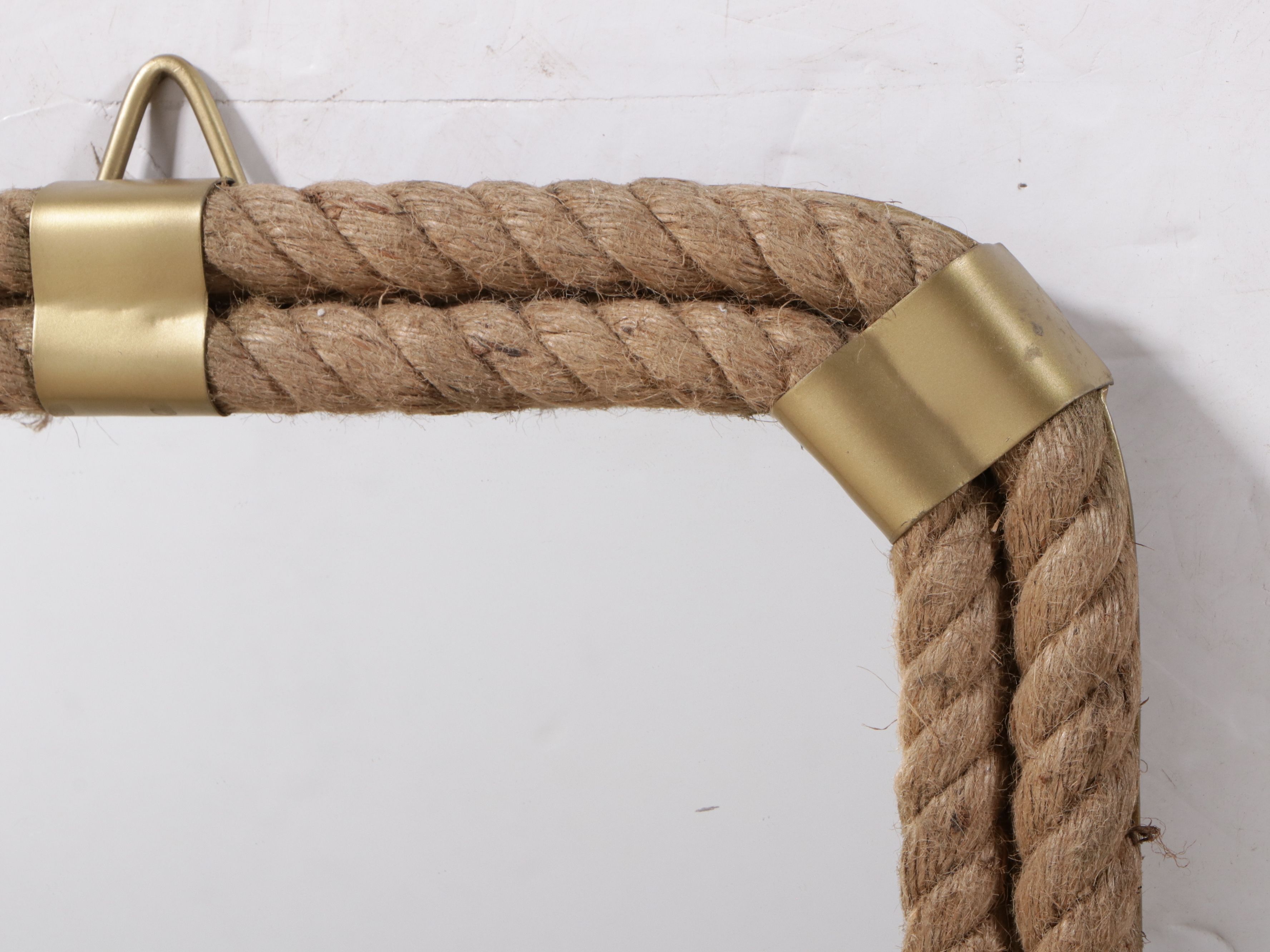 Oak and Steel Ship's Wheel with Nautical Theme Rope Wall Mirror