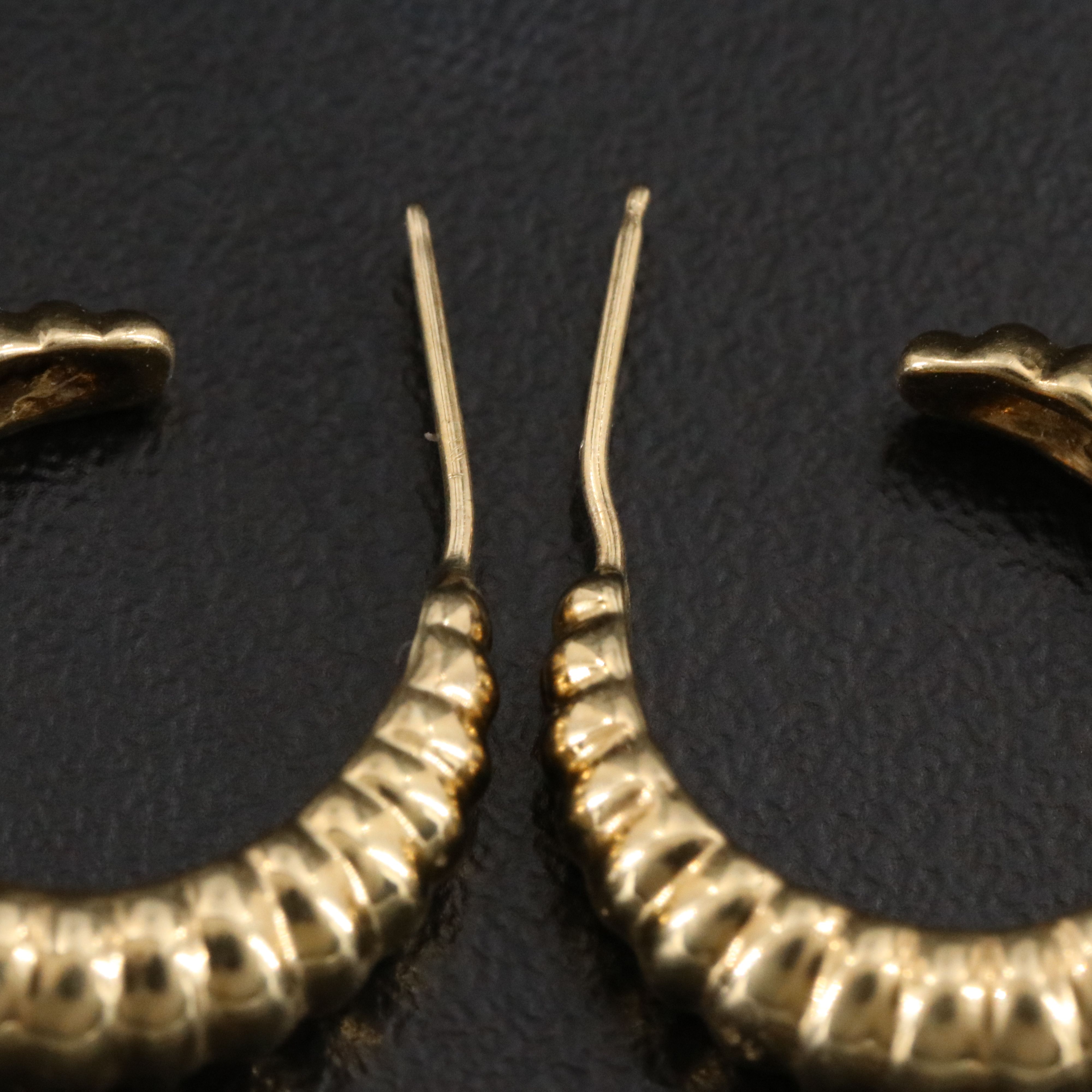 14K Fluted Earrings
