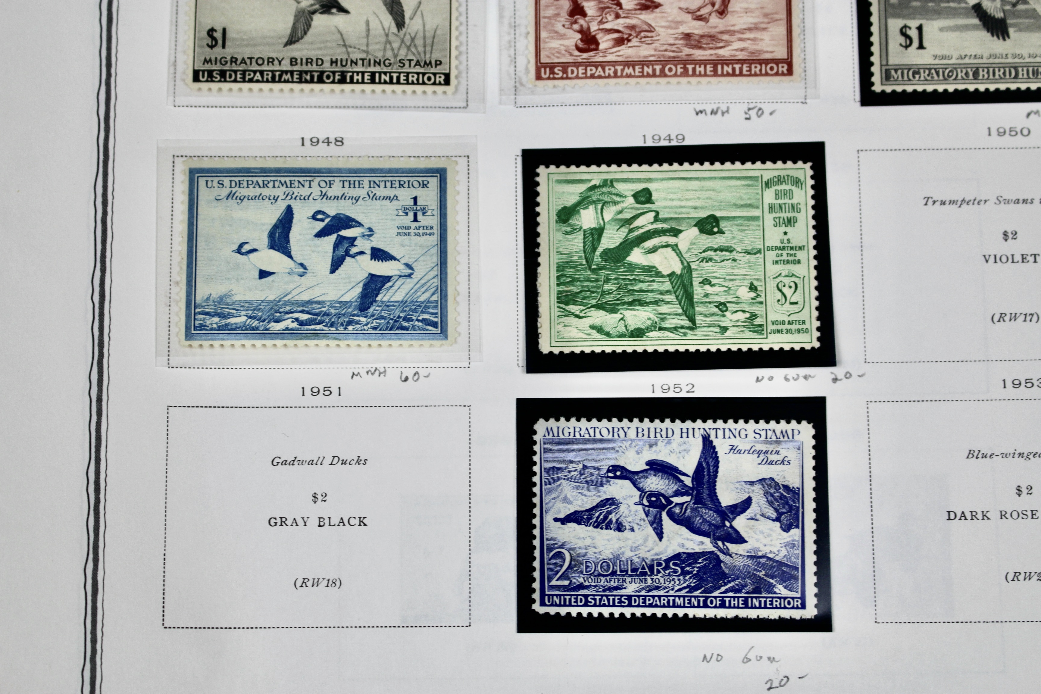 Extensive Early U.S. Duck Stamp Collection, 1934 to 1987