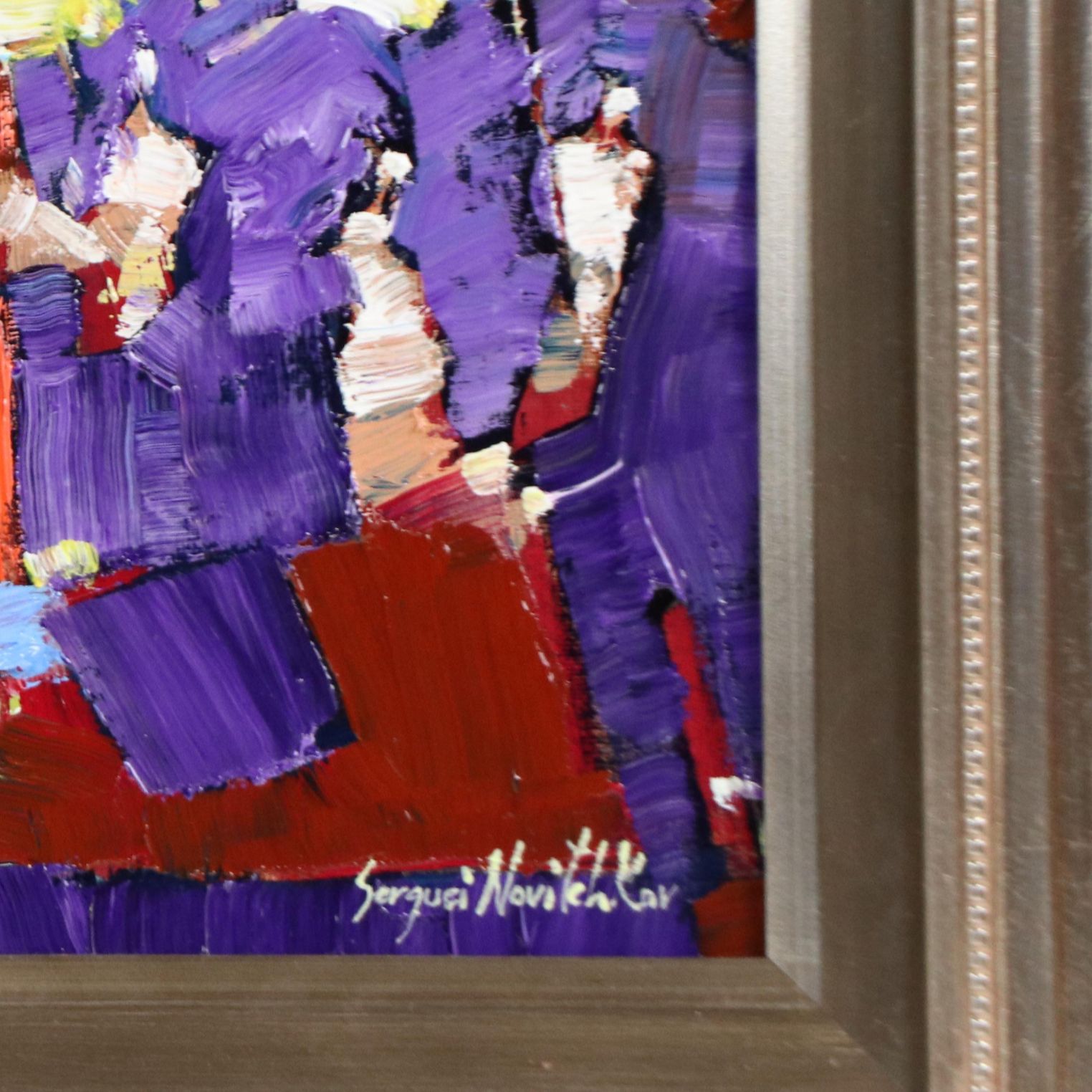 Serguei Novitchkov Abstract Oil Painting "Sunset Palette," 2025