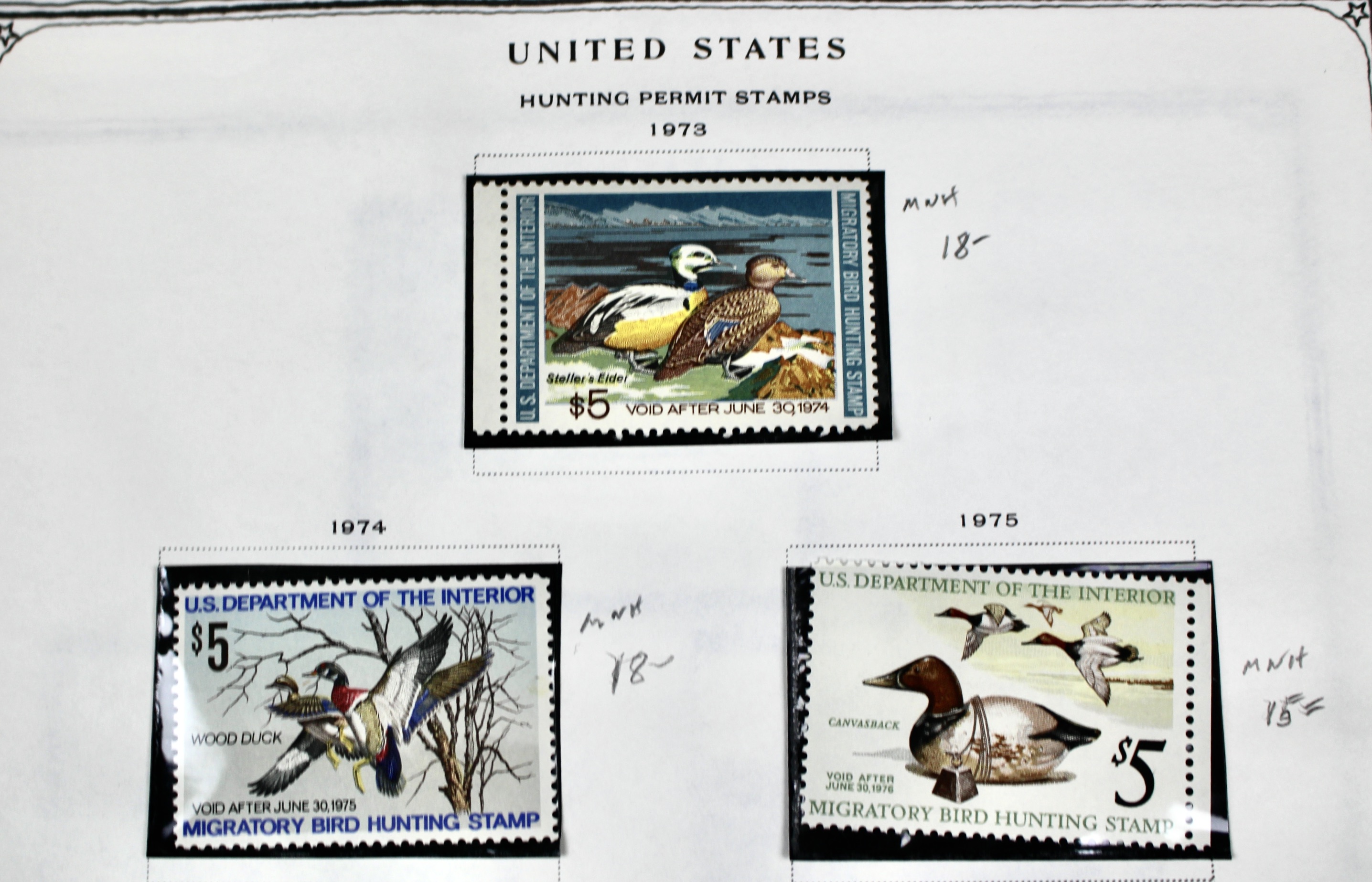 Extensive Early U.S. Duck Stamp Collection, 1934 to 1987