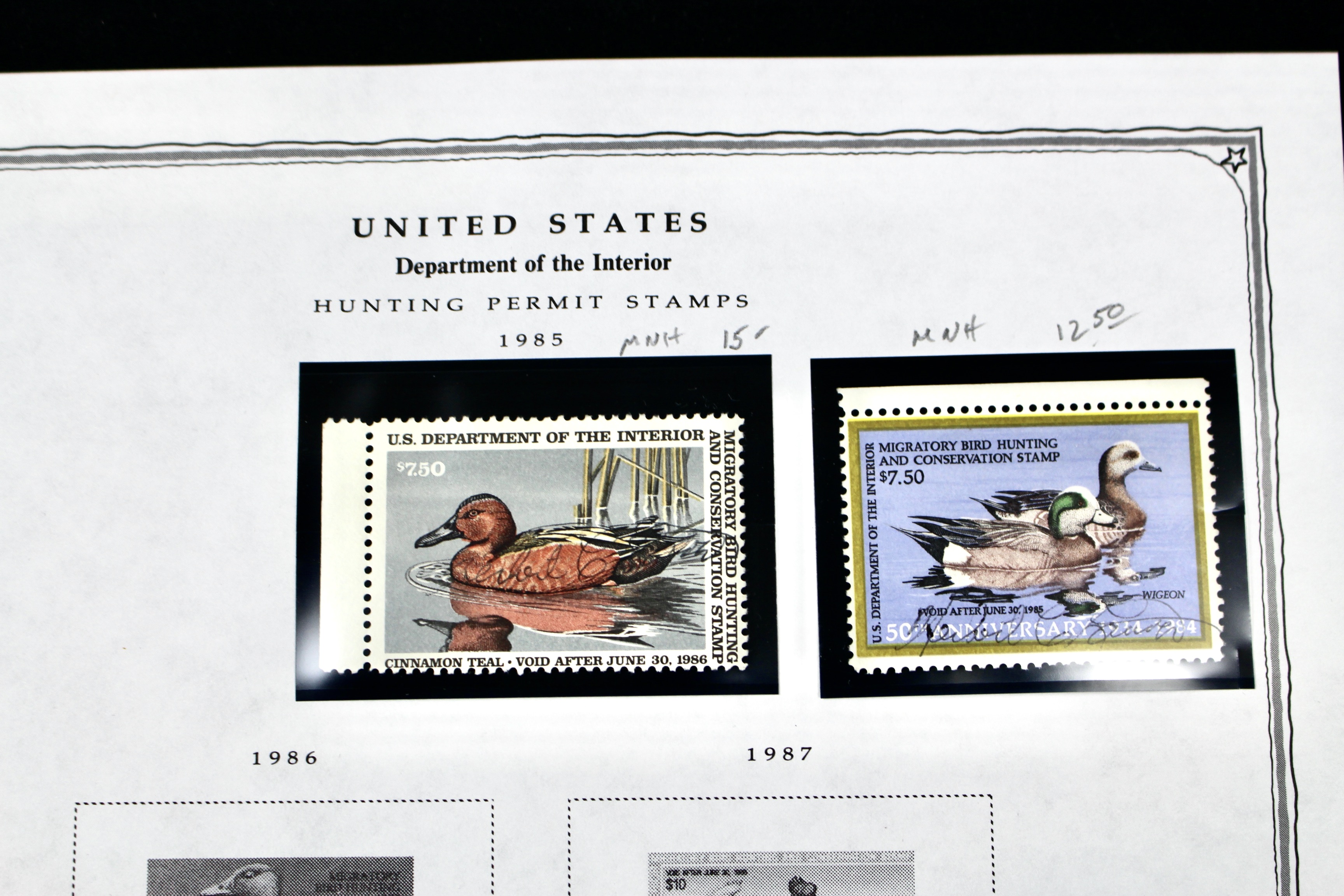 Extensive Early U.S. Duck Stamp Collection, 1934 to 1987