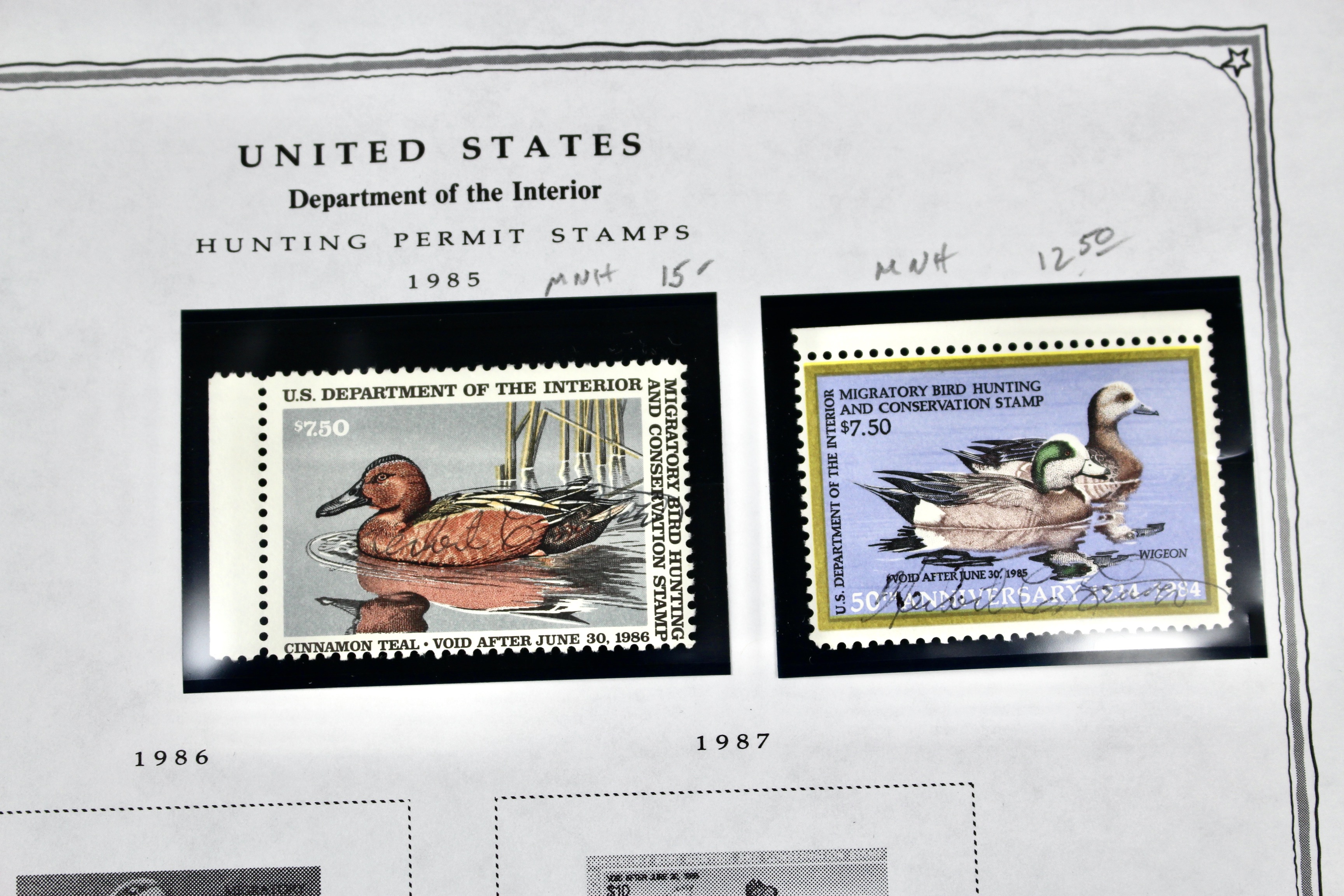 Extensive Early U.S. Duck Stamp Collection, 1934 to 1987