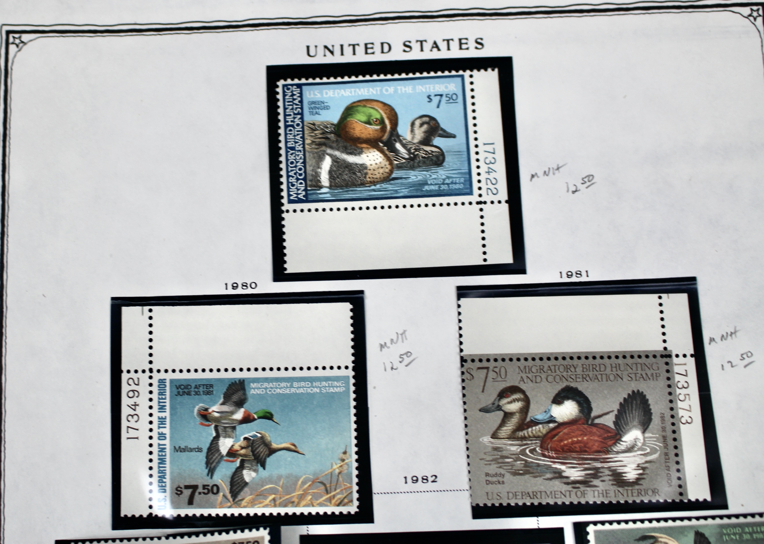 Extensive Early U.S. Duck Stamp Collection, 1934 to 1987