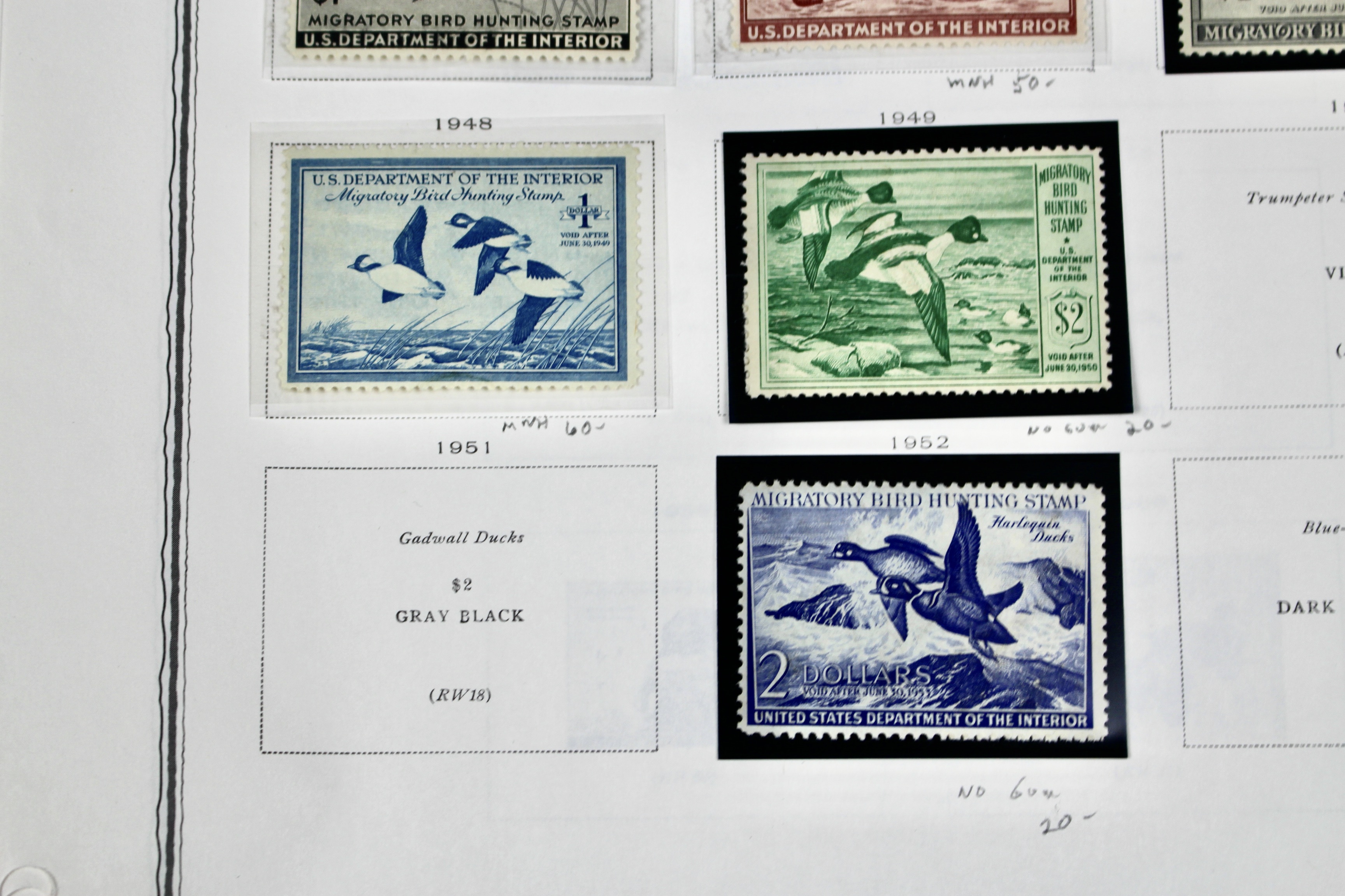 Extensive Early U.S. Duck Stamp Collection, 1934 to 1987
