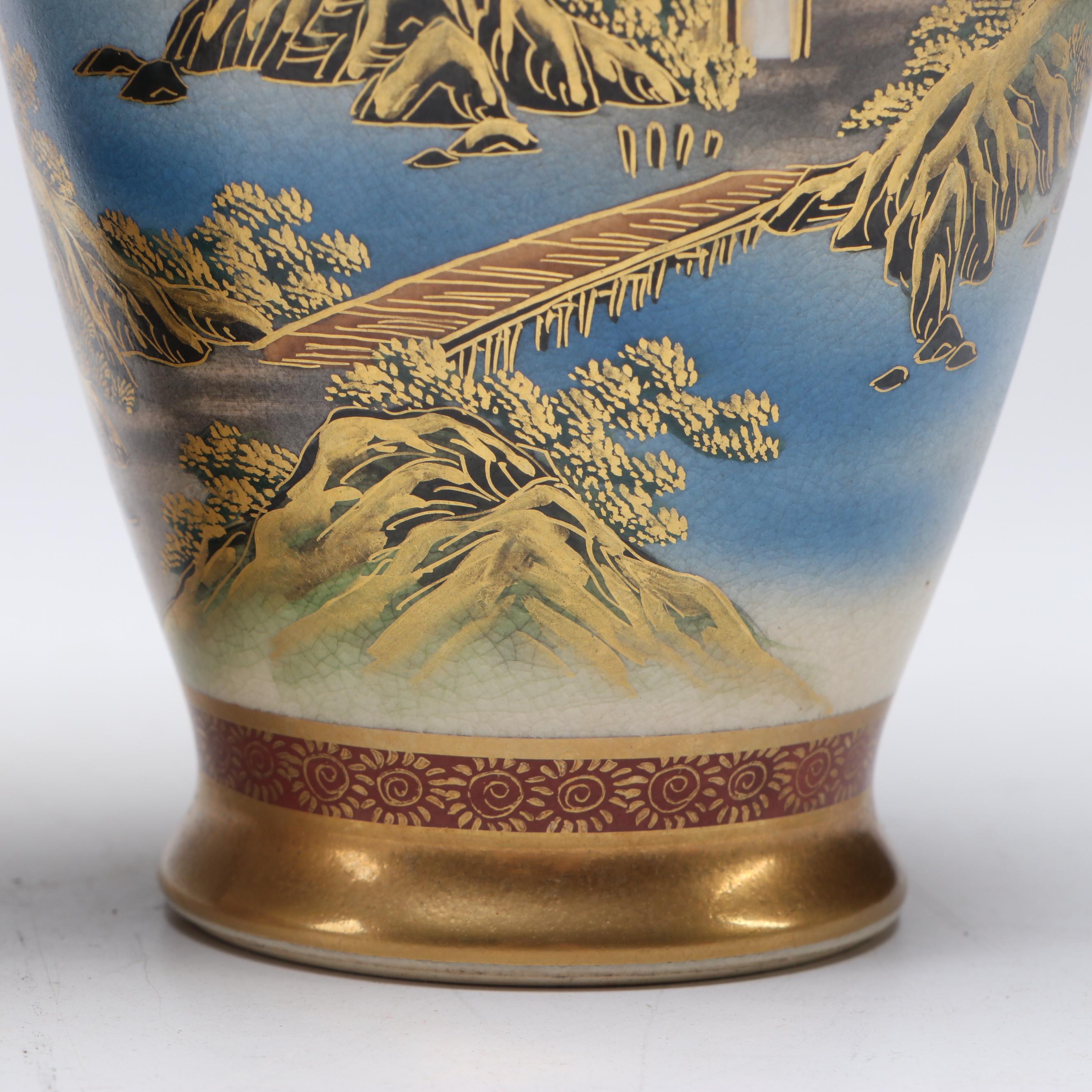 Pair of Japanese Satsuma Porcelain Vases