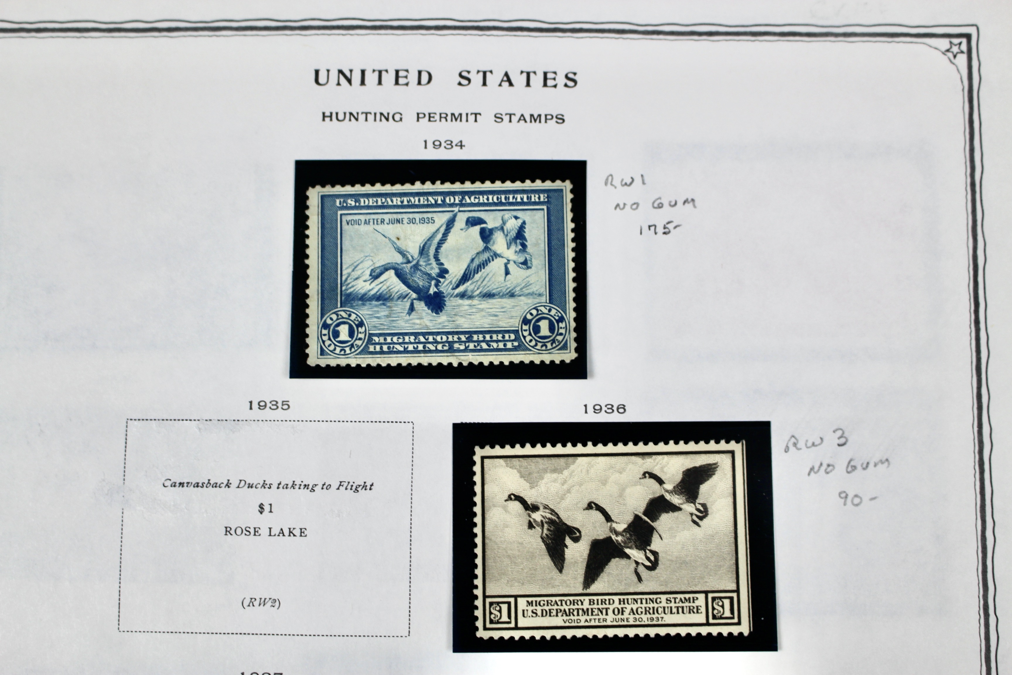 Extensive Early U.S. Duck Stamp Collection, 1934 to 1987