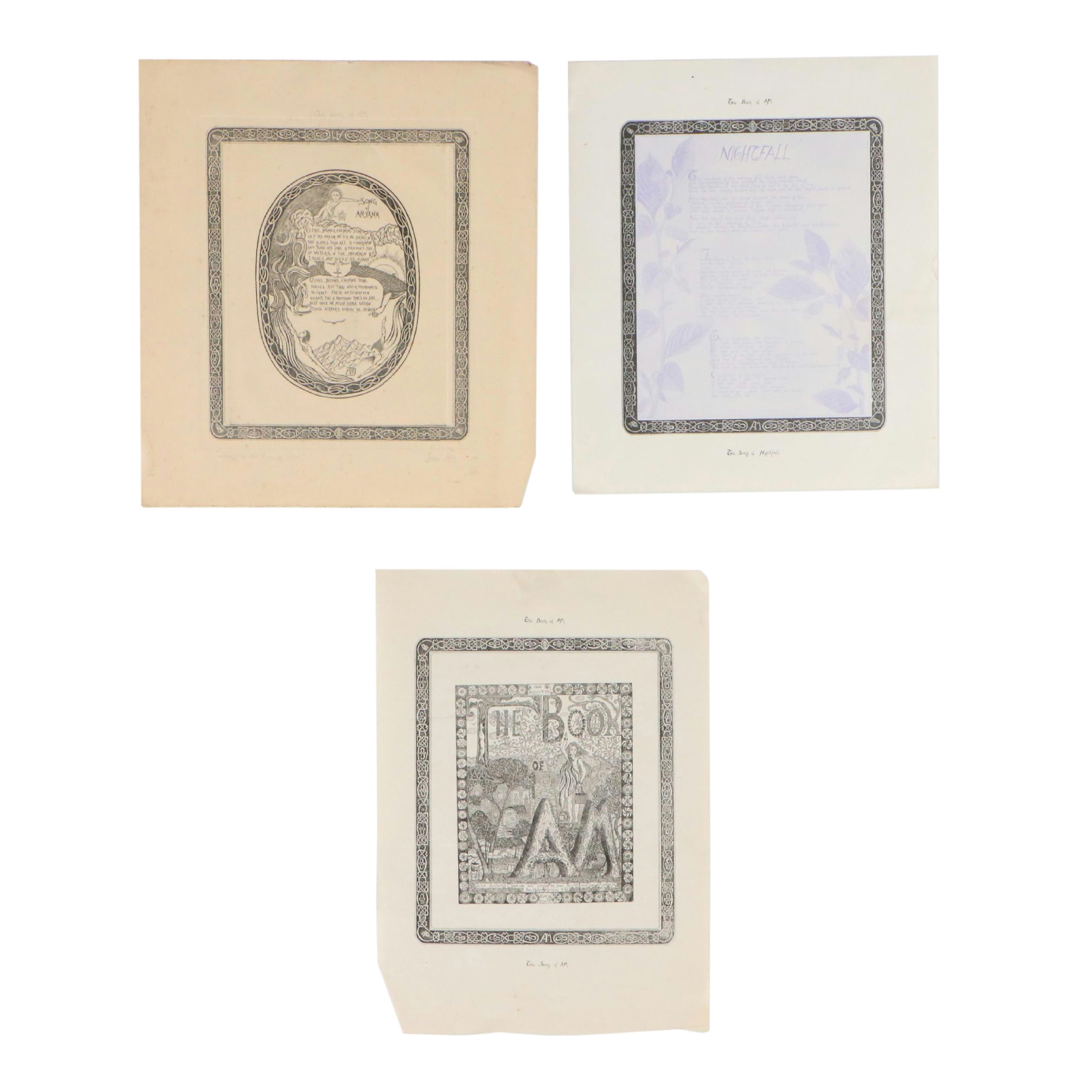 J. Arcocha and L. Mackenzie Engravings and Print from "The Book of Am," 1976–77