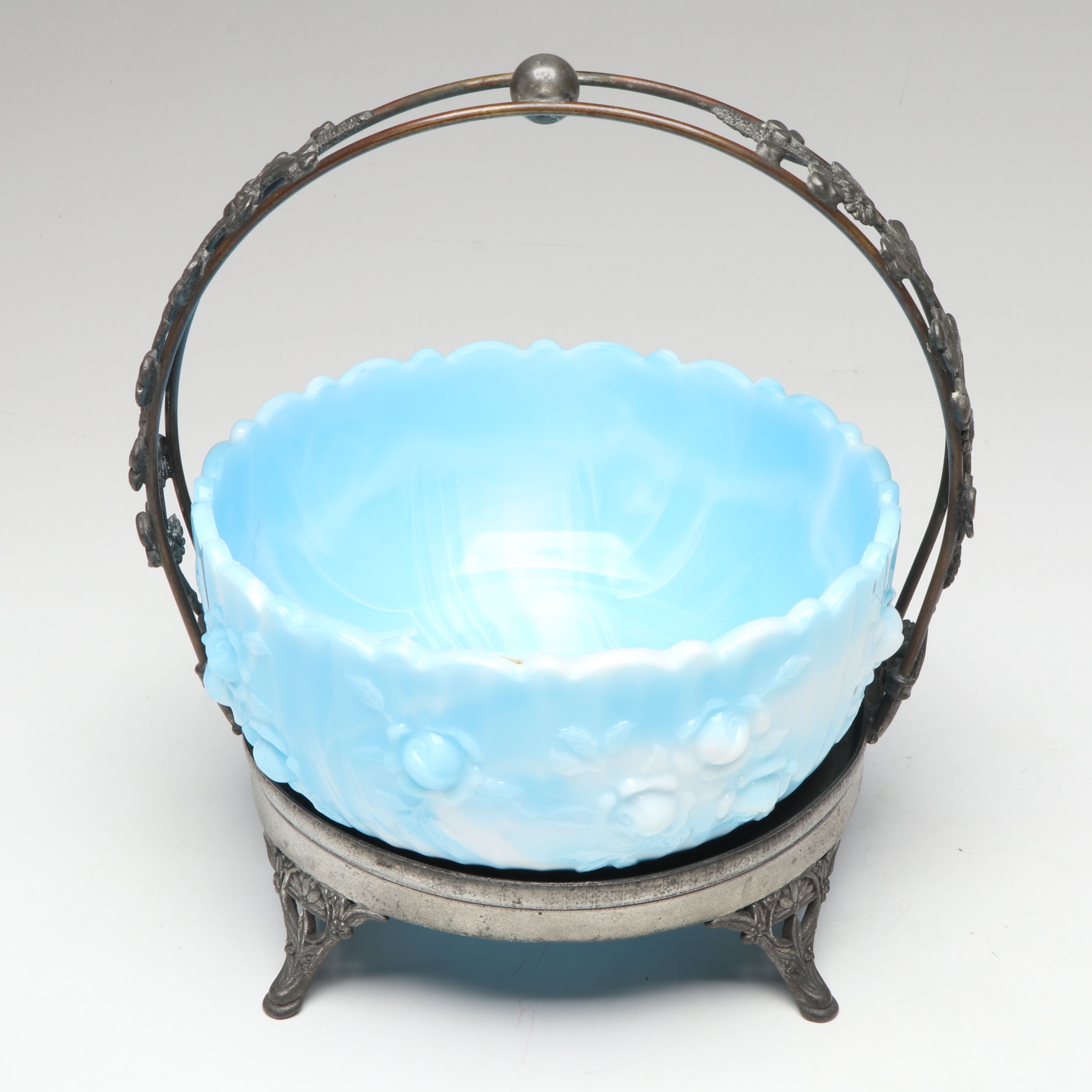 Japanese Porcelain Heron Bowl, Handpainted Vases, Brass Candlestick and More