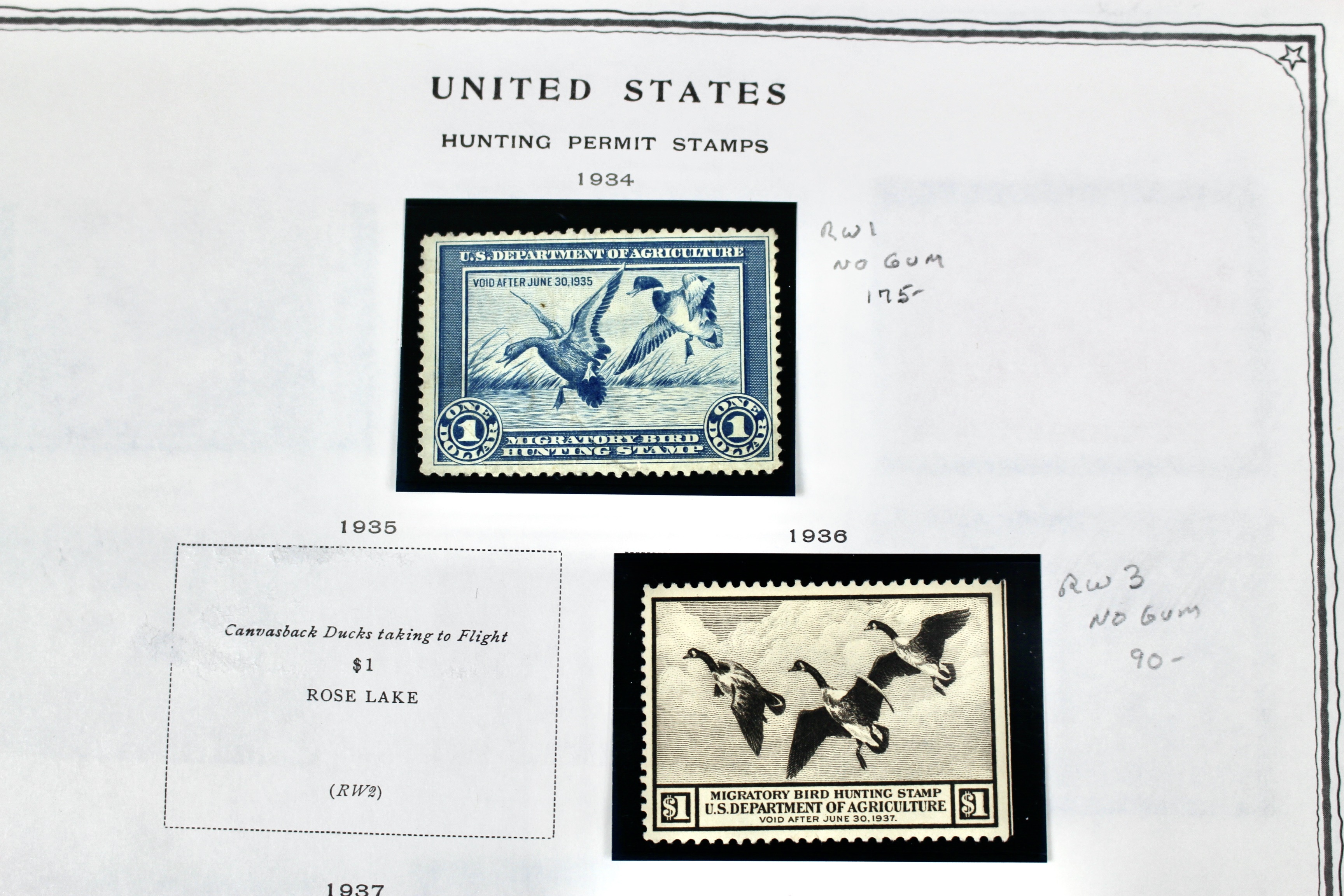 Extensive Early U.S. Duck Stamp Collection, 1934 to 1987