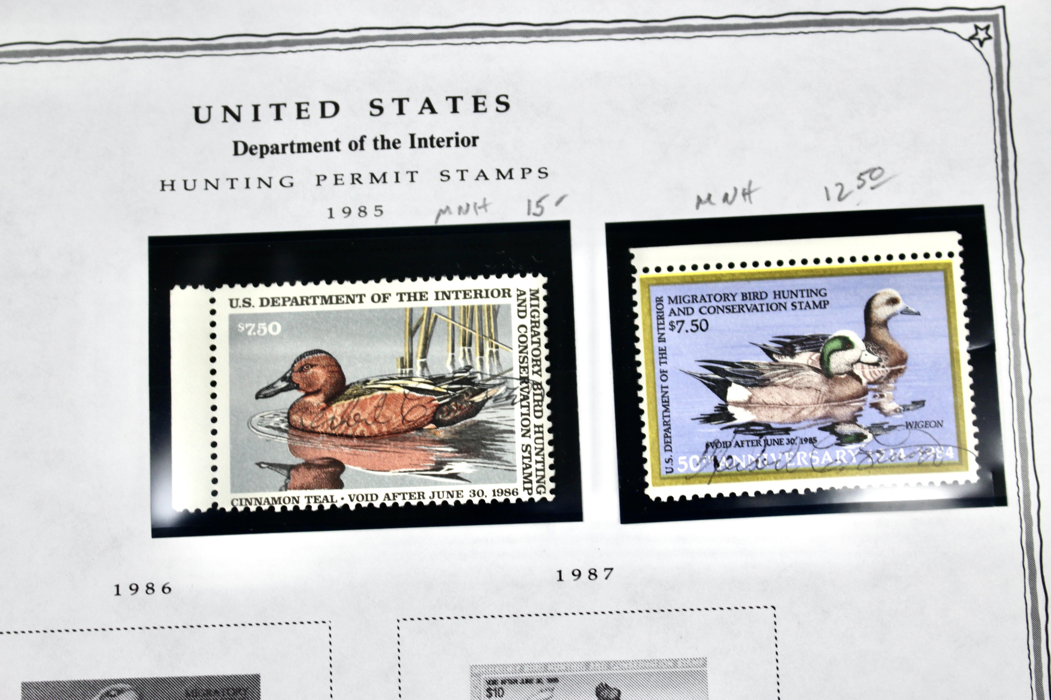 Extensive Early U.S. Duck Stamp Collection, 1934 to 1987
