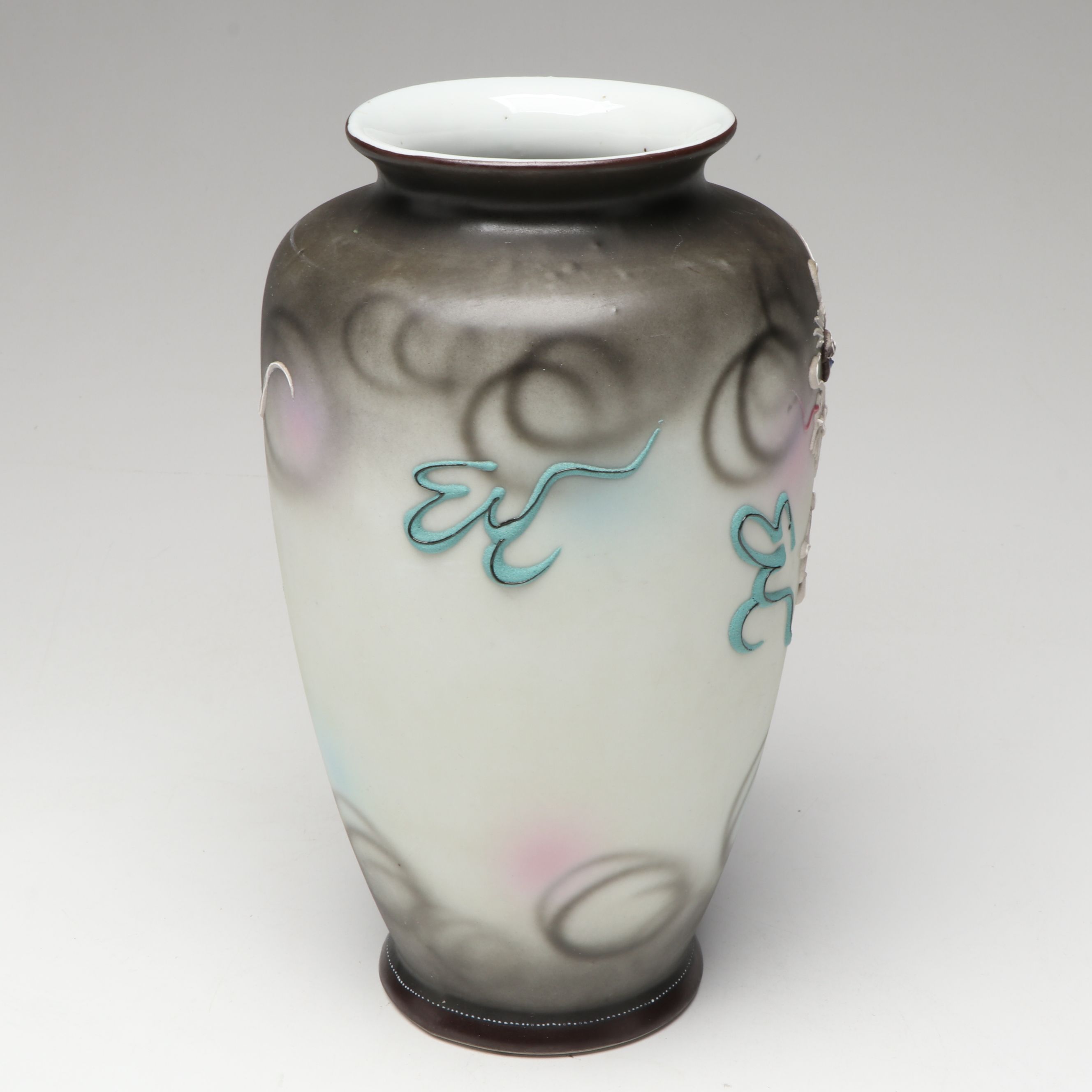 Japanese Porcelain Heron Bowl, Handpainted Vases, Brass Candlestick and More